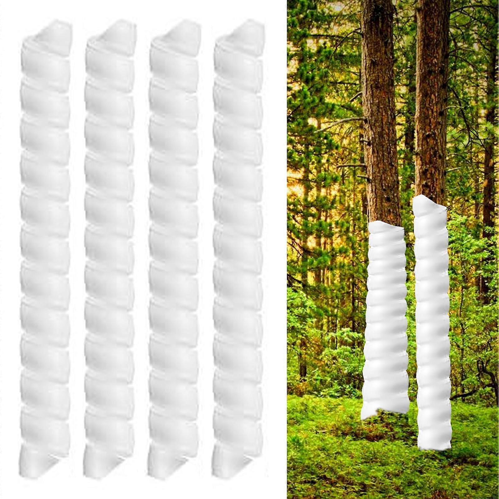Pack of 4 Tree Trunk Protectors, Plastic Spiral Tree Protection, Protect Seedlings from Deer, Cats (4cm)