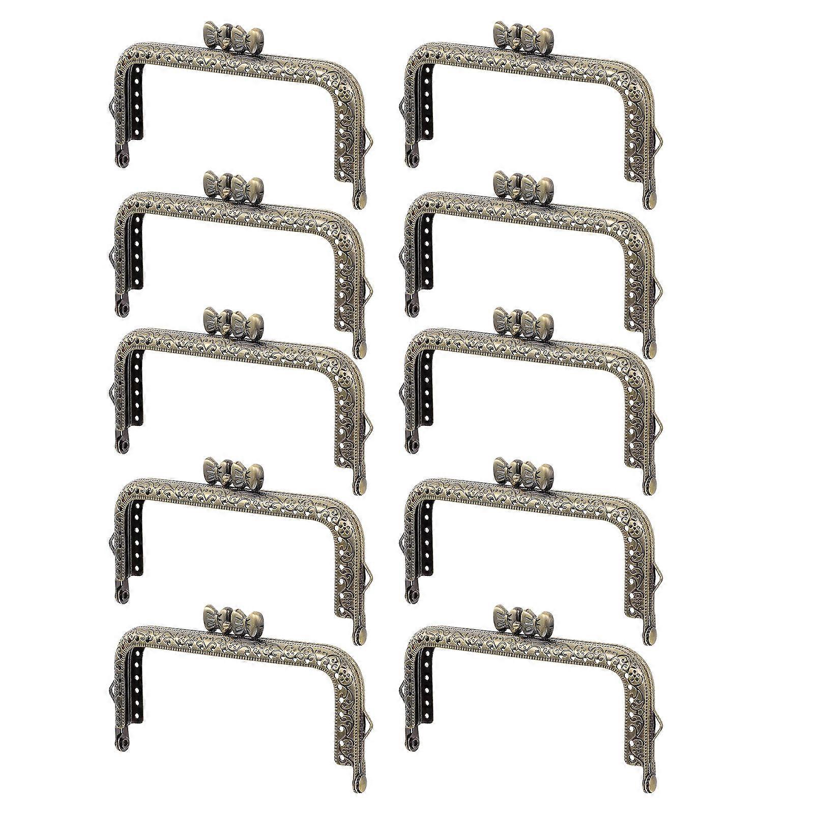 Handbag Frames 10Pcs Sturdy Clutch Clasp Suitable For Family DIY Crafts Elegant Golden Finish