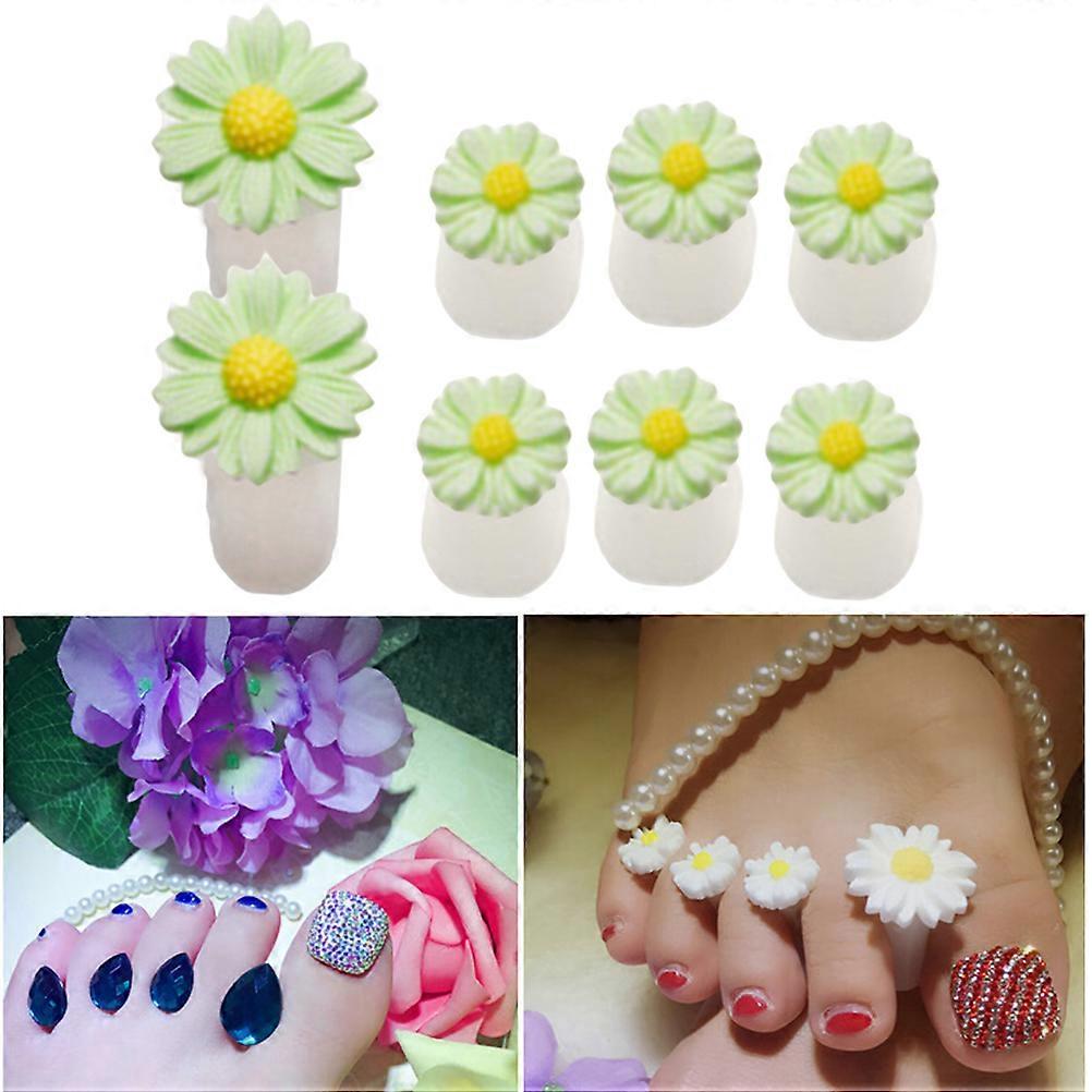 Daisy Flower Toe Separators Designed For Pedicure Offering Foot 2.30X2.30X2.50CM 8Pcs
