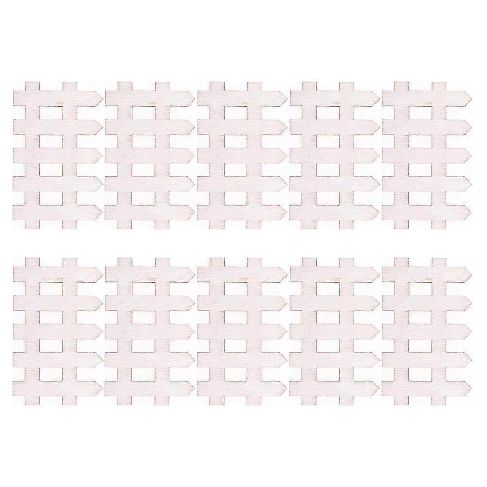 White Mini Fence Decor for Garden Scene Layout Adorn with Realistic Shape and Craftsmanship 30pcs