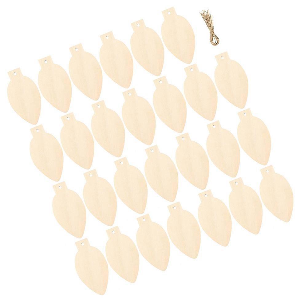 Light Bulb Shaped Wooden Ornaments 1 Set Ideal For Arts And Crafts Projects Christmas Events Smooth Design