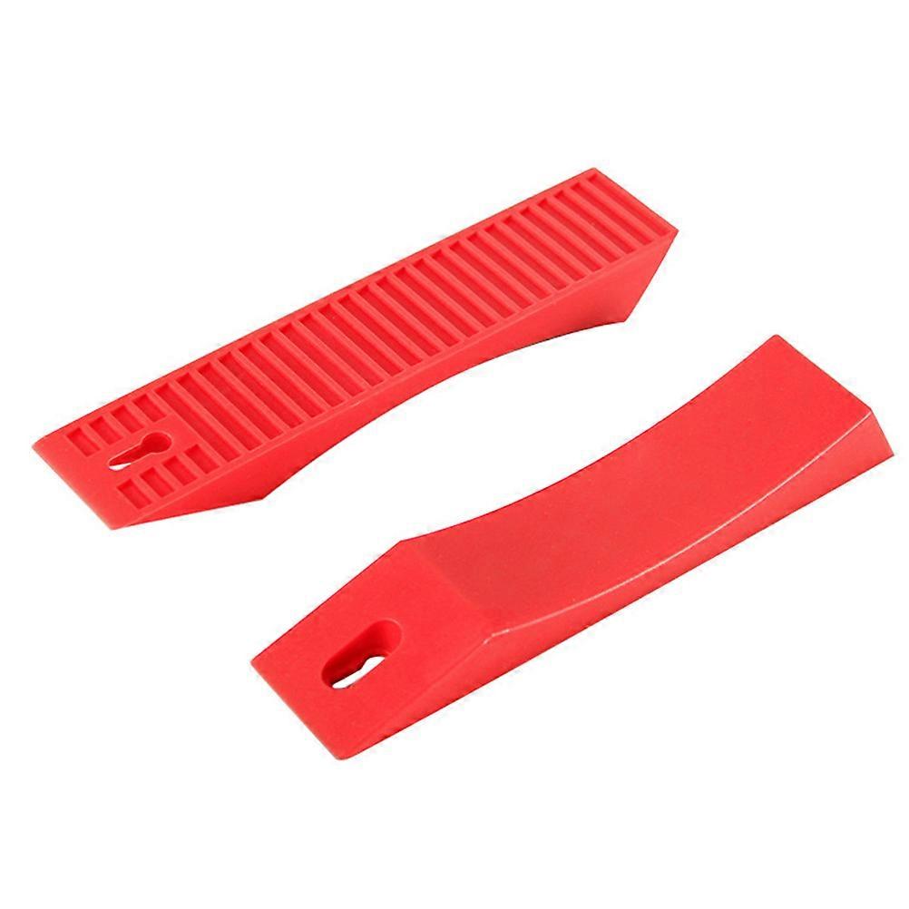 2Pcs Deadlift for Weight Lifting Barbell Made of Durable Silicone Red Color Lightweight