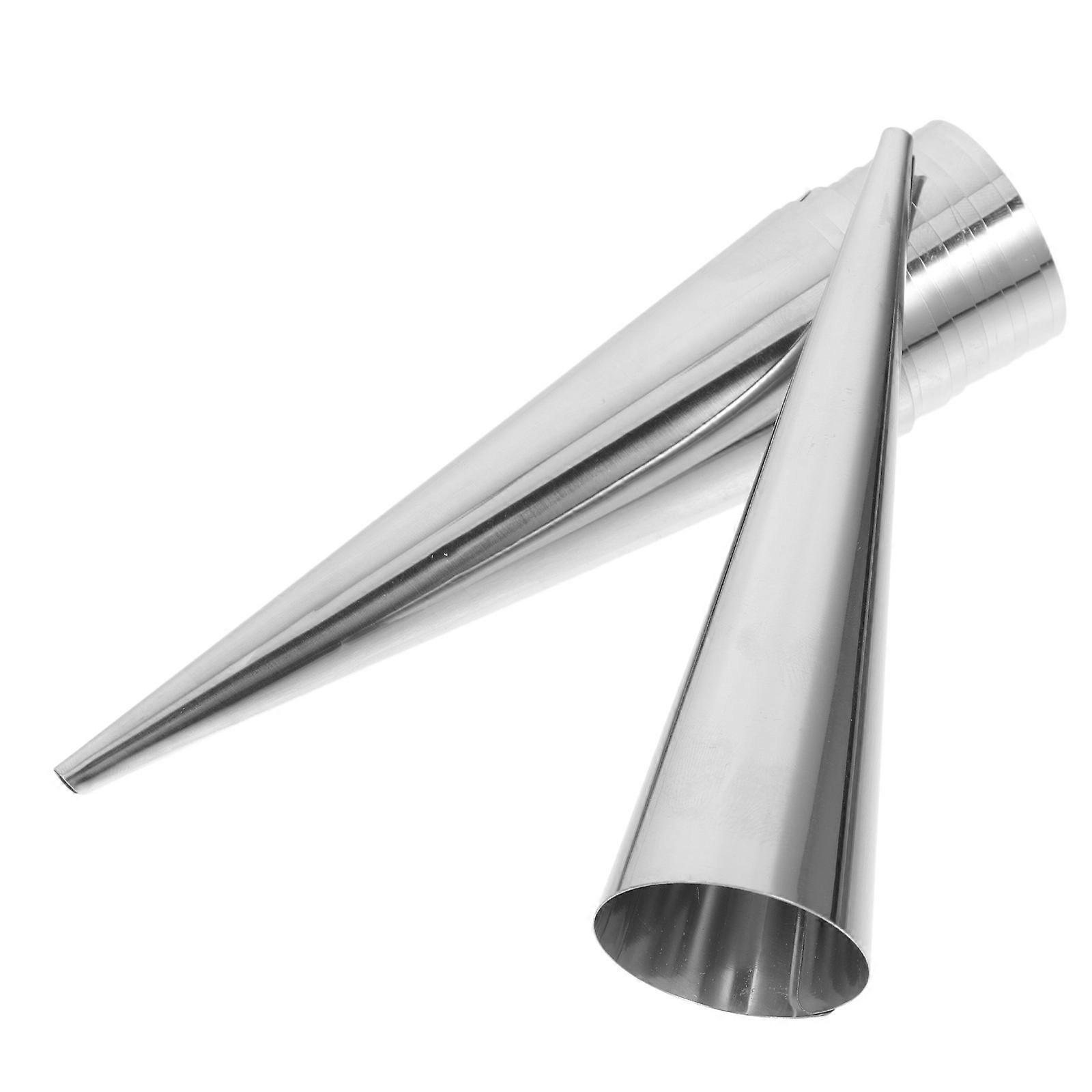 Worgeous 10 Pcs Metal Croissant Baking Kit Stainless Steel Molds for Pastry Bread Making Multi Use Cone Shaped Baking Mold