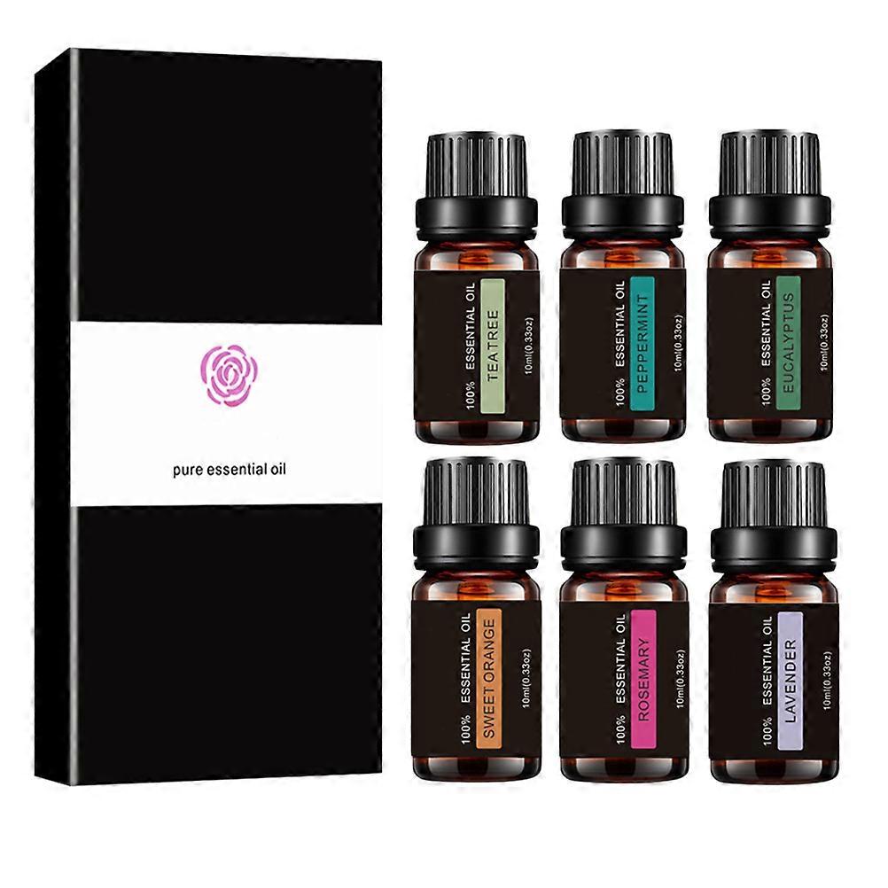 Aromatherapy Essential Set 6Pcs 10Ml Lavender Peppermint Travel Use