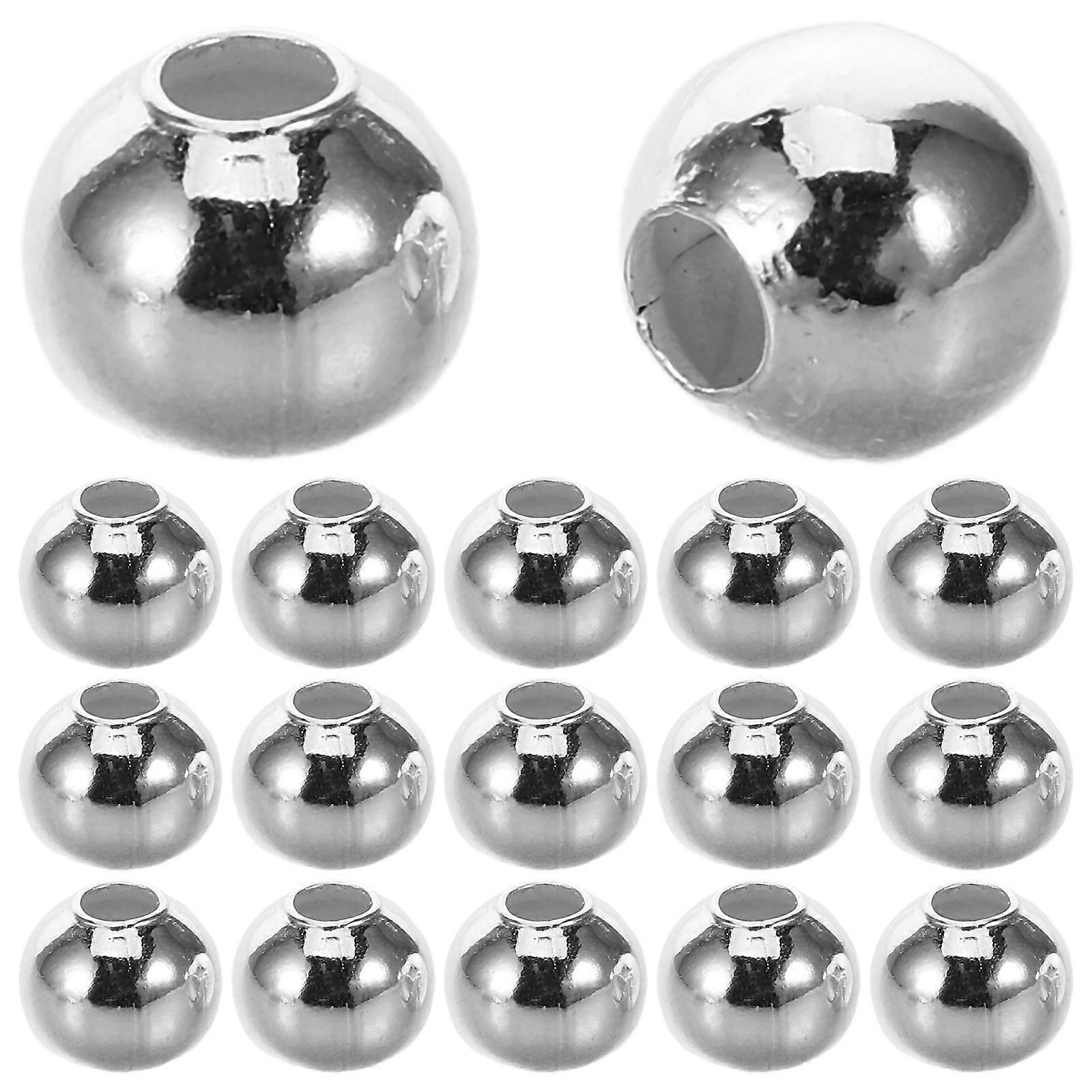 300pcs Silver Spacer Beads for Jewelry Making – Electroplated Iron Loose Beads for DIY Bracelets, Necklaces, Keychains, and Craft Projects – Durable