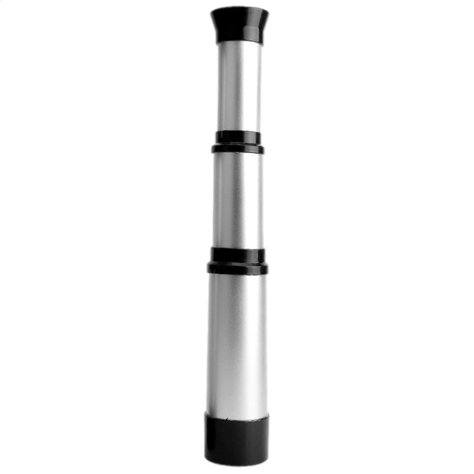 Telescope For Toddlers: Vintage Foldable And Adjustable Portable Silver Toy, Learning Astronomy Tool For Kids Ages 2-12