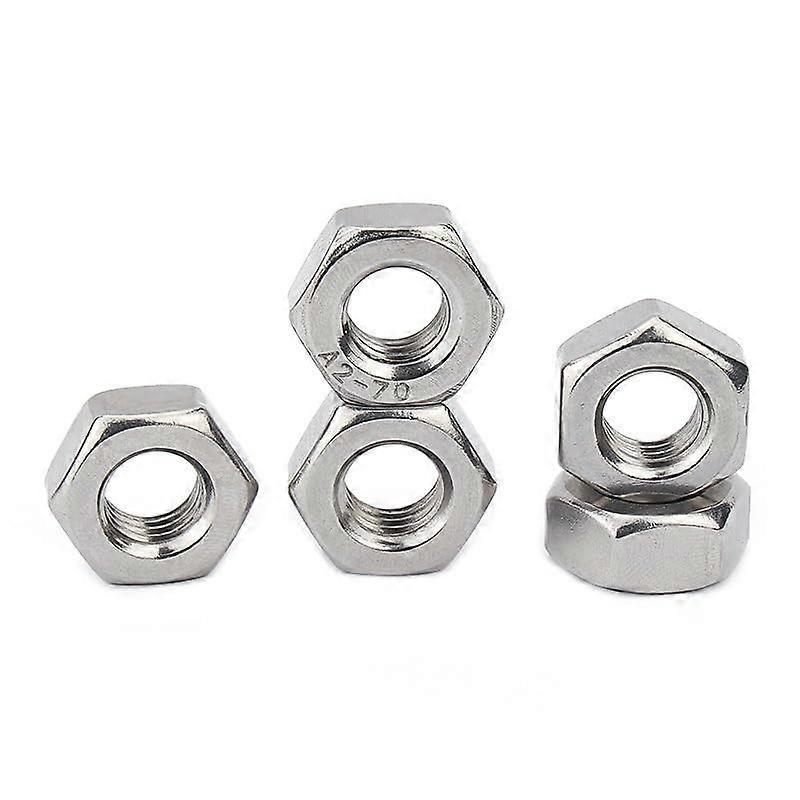 Stainless Steel 304 Hex Nut UNC UNF Coarse And Fine Thread 2-56 To 12-24, US Pack 10/25/50