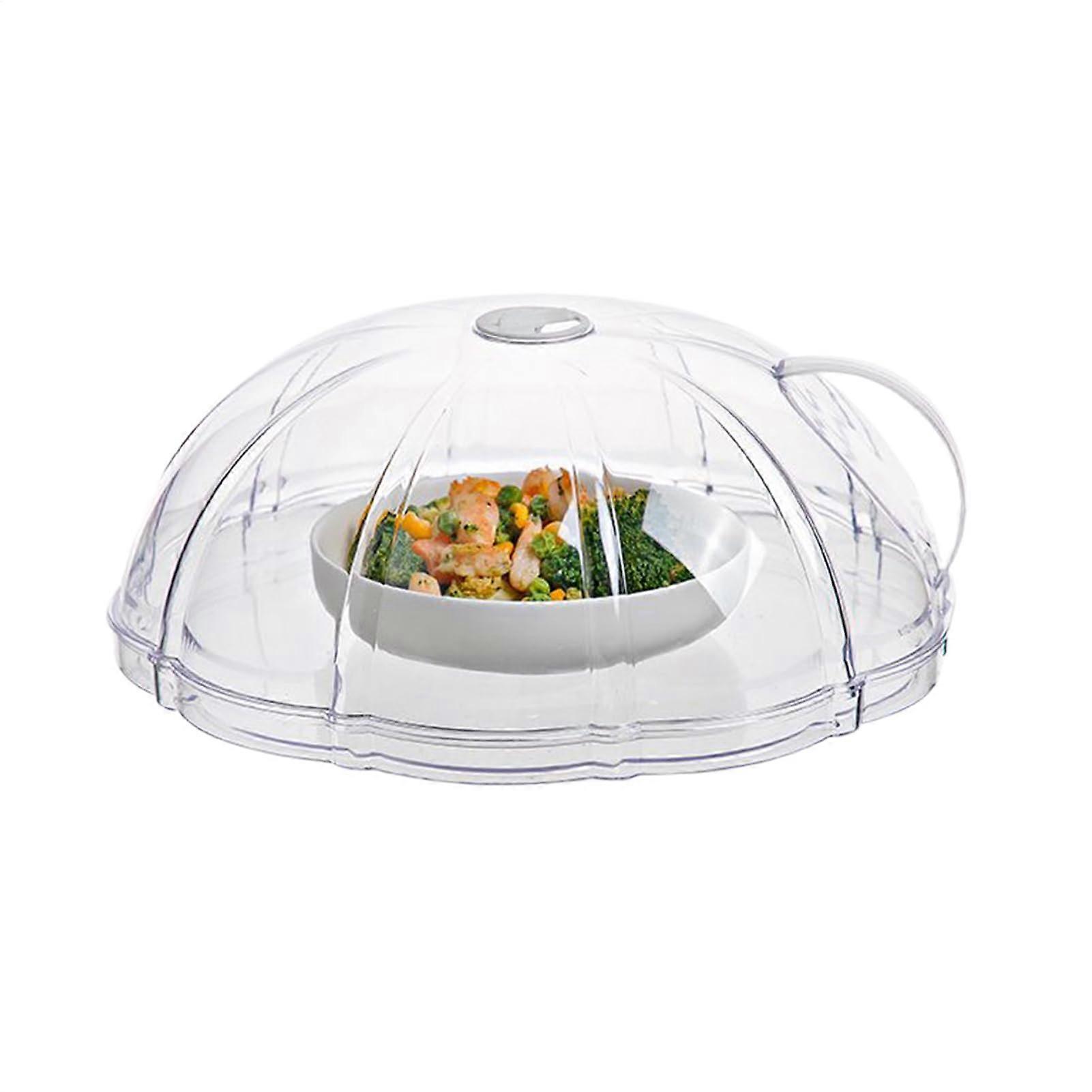 Microwave Splatter Shield With Bowl Attachment Dustproof With Handle For Microwave And Oven With Chassis