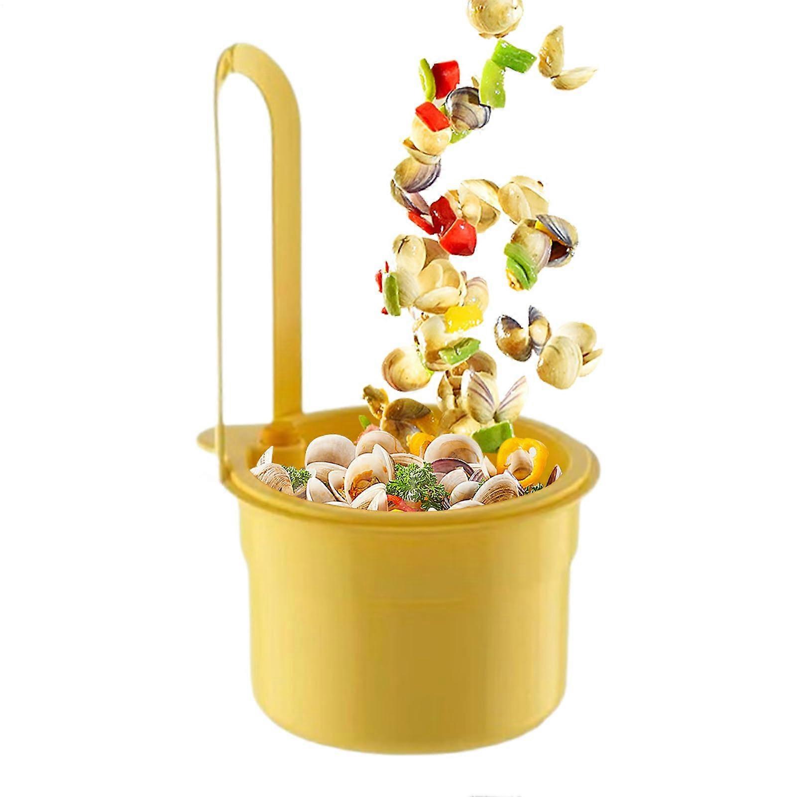 3 Pieces Sink Strainer, Drain Basket, Removable Catch Container, Yellow