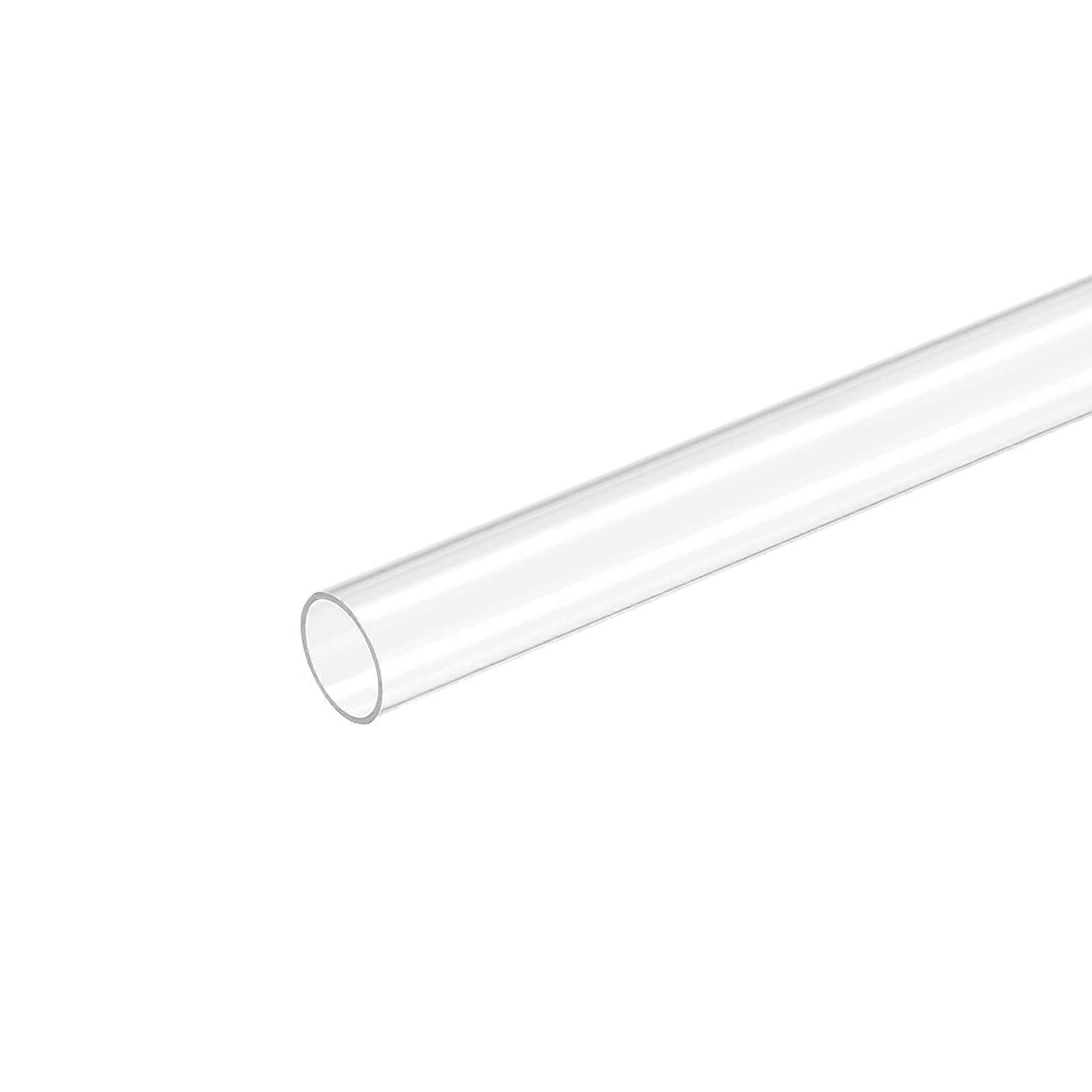 Plastic Pipe Rigid Polycarbonate Round Tube Clear 0.4' ID 0.43' OD 6'