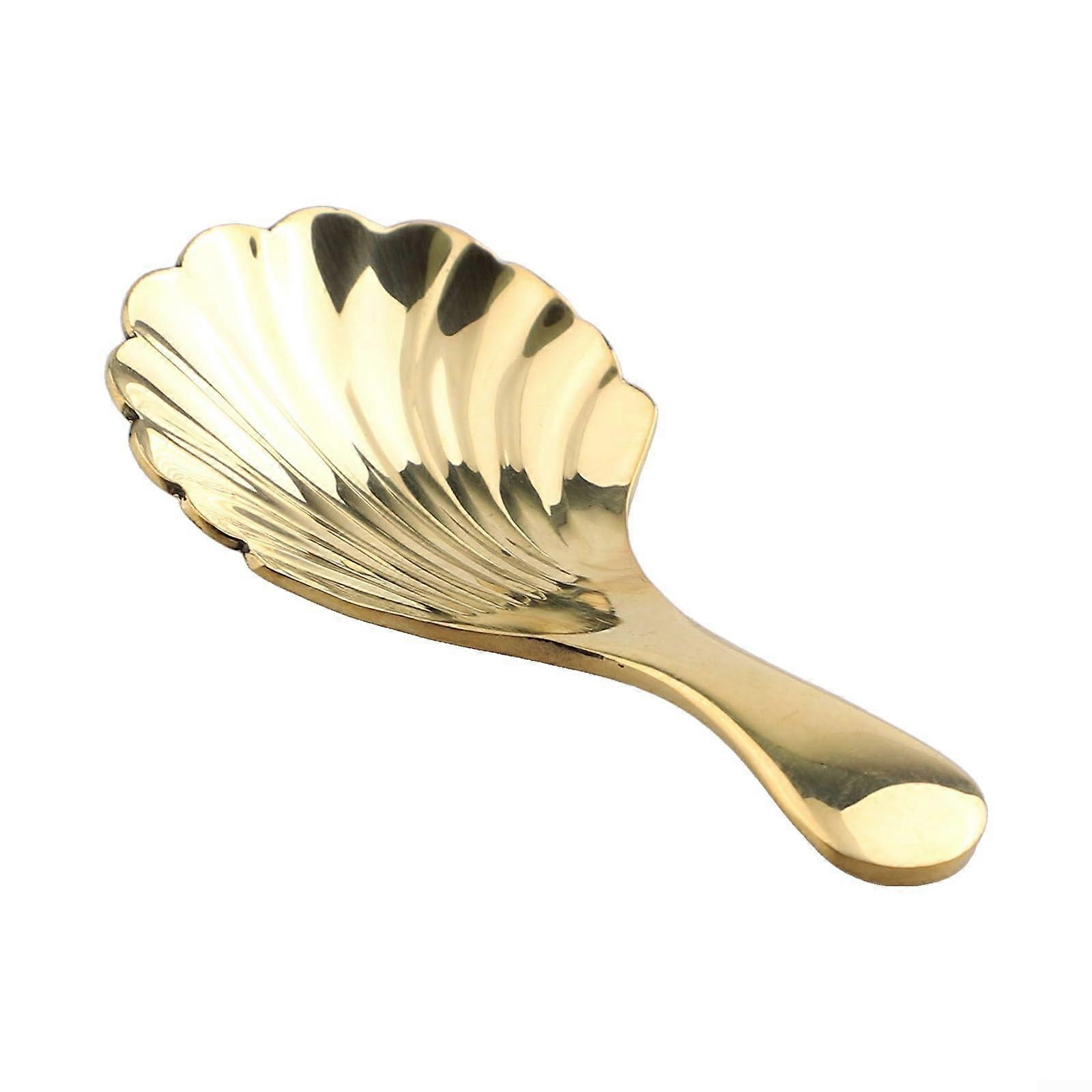 Functional Brass Tea Scoop Mini Spoon for Coffee and Sugar Enhance Your Tea Rituals (B)