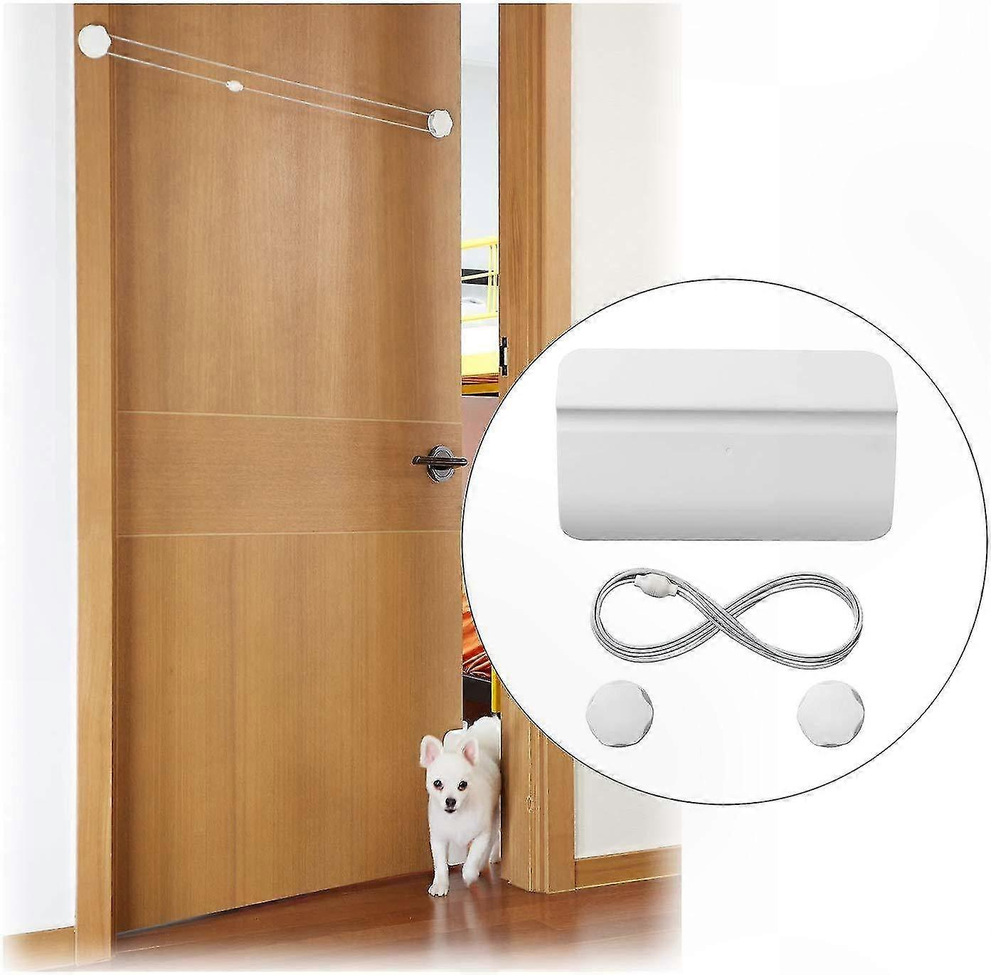 Adjustable Pet Door Latch for Dogs and Cats Easy Access Bedroom/Bathroom/Toilet Entry Training Solution