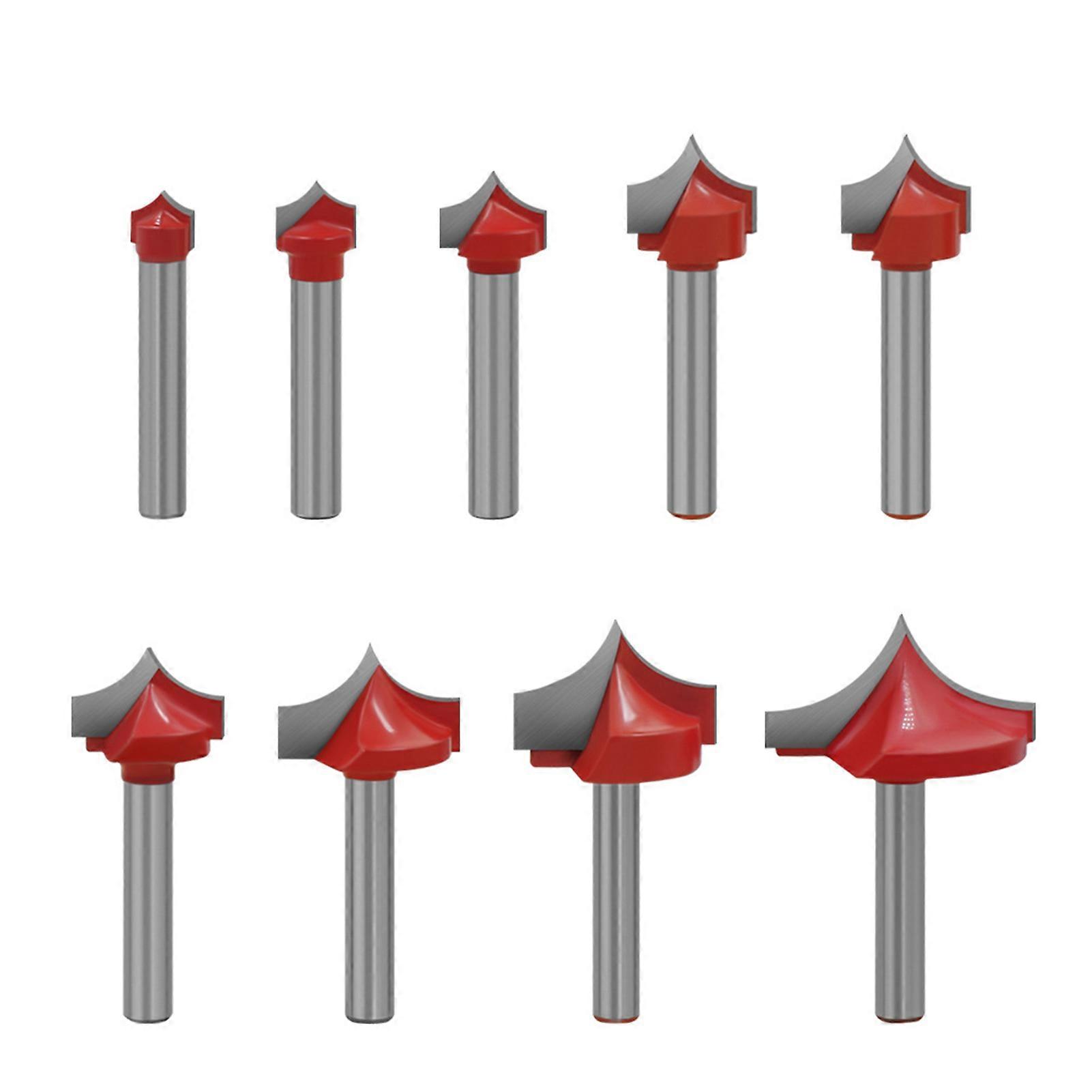 Router Bits Groove Point Cutting Round Edge 6mm Shank 15mm Blade Diameter for Woodworking Milling Cutter Tool