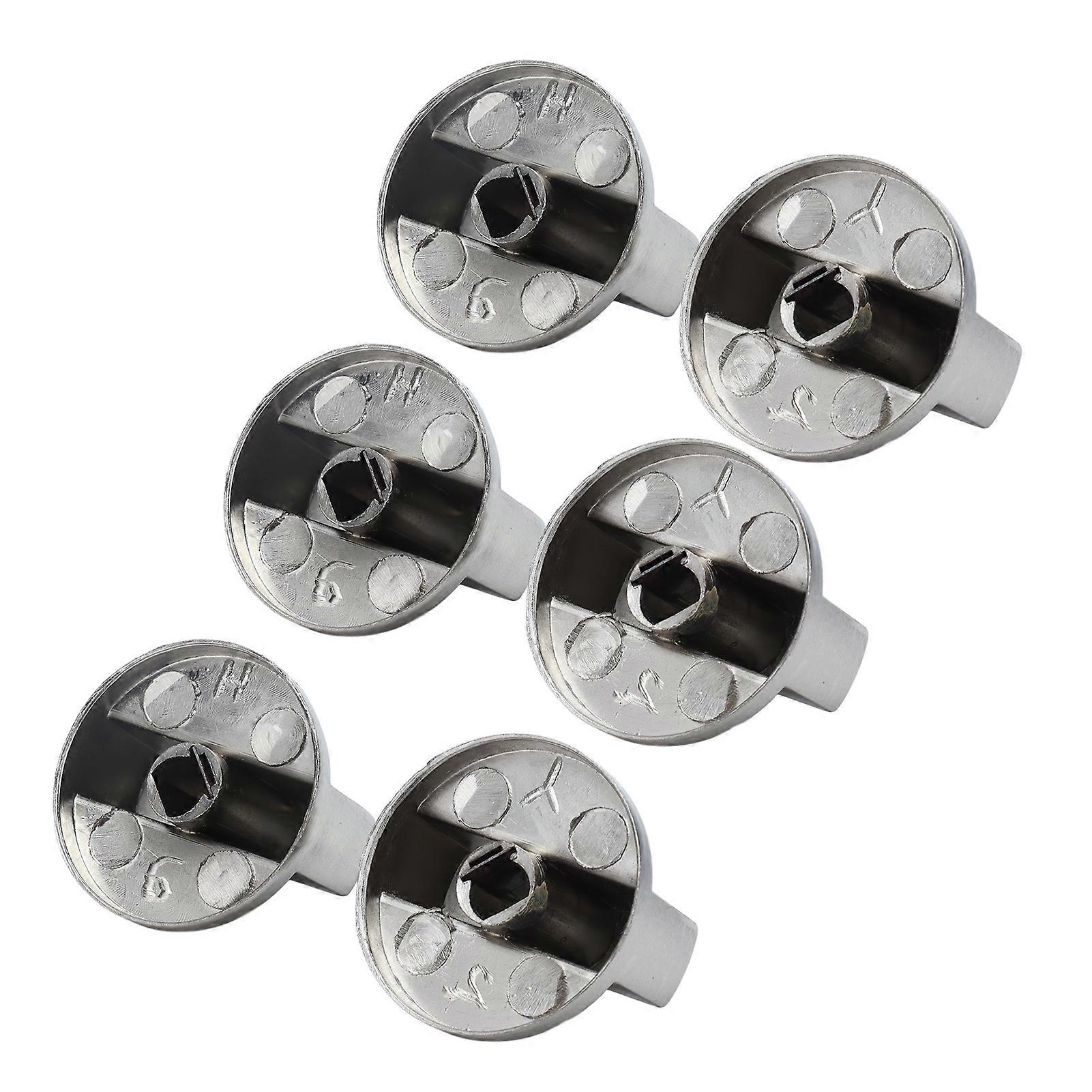 6Pcs 8mm Zinc Alloy Rotate Control Knobs for Kitchen Stove Oven