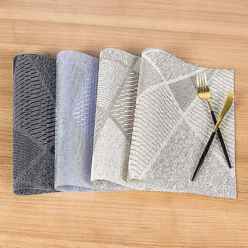 Table Mat Anti-skid Absorbent PVC Geometric Pattern Insulation Pad for Dining Table