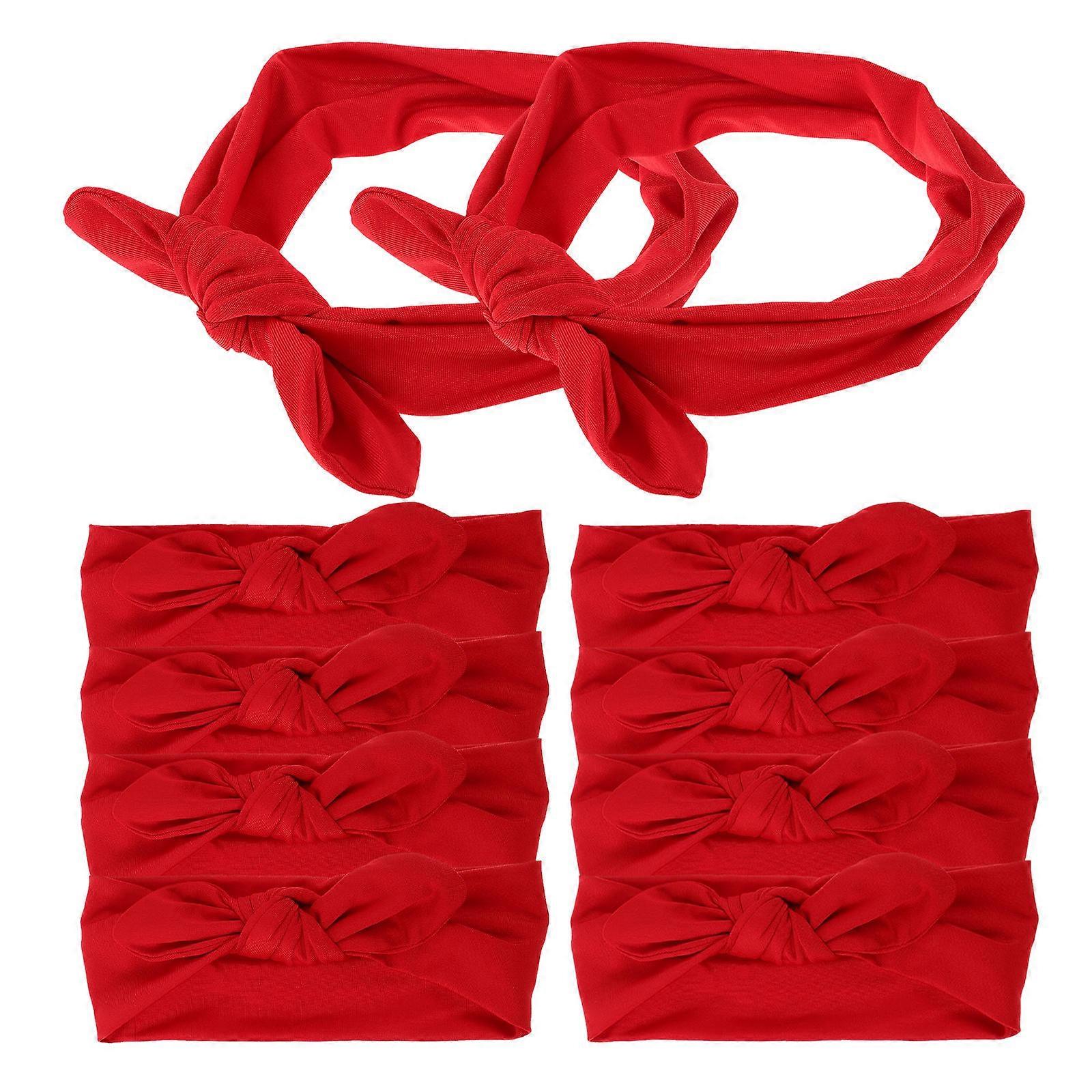 Bunny Ears Headband 10Pcs Infant Hair Accessories Features Elastic Soft Material For Comfortable Fit For All Ages