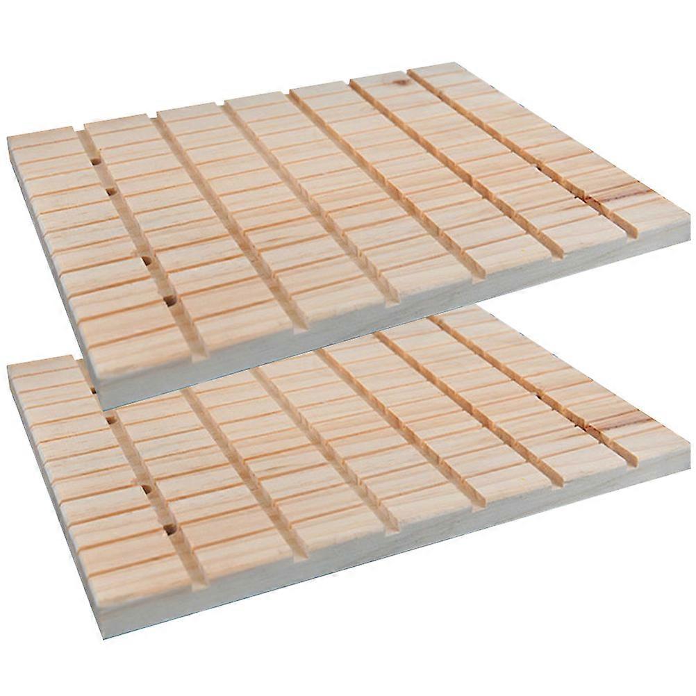Wooden Scratching Board for Pet Use Well Selected High Class Wood Material Yellow 2pcs