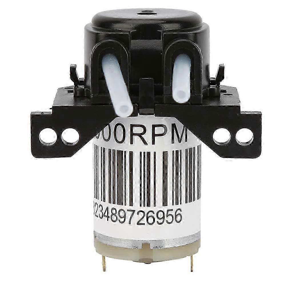 6V Miniature Silent Peristaltic Pump Titration Dc Self Priming Pump (Right Angle Black)