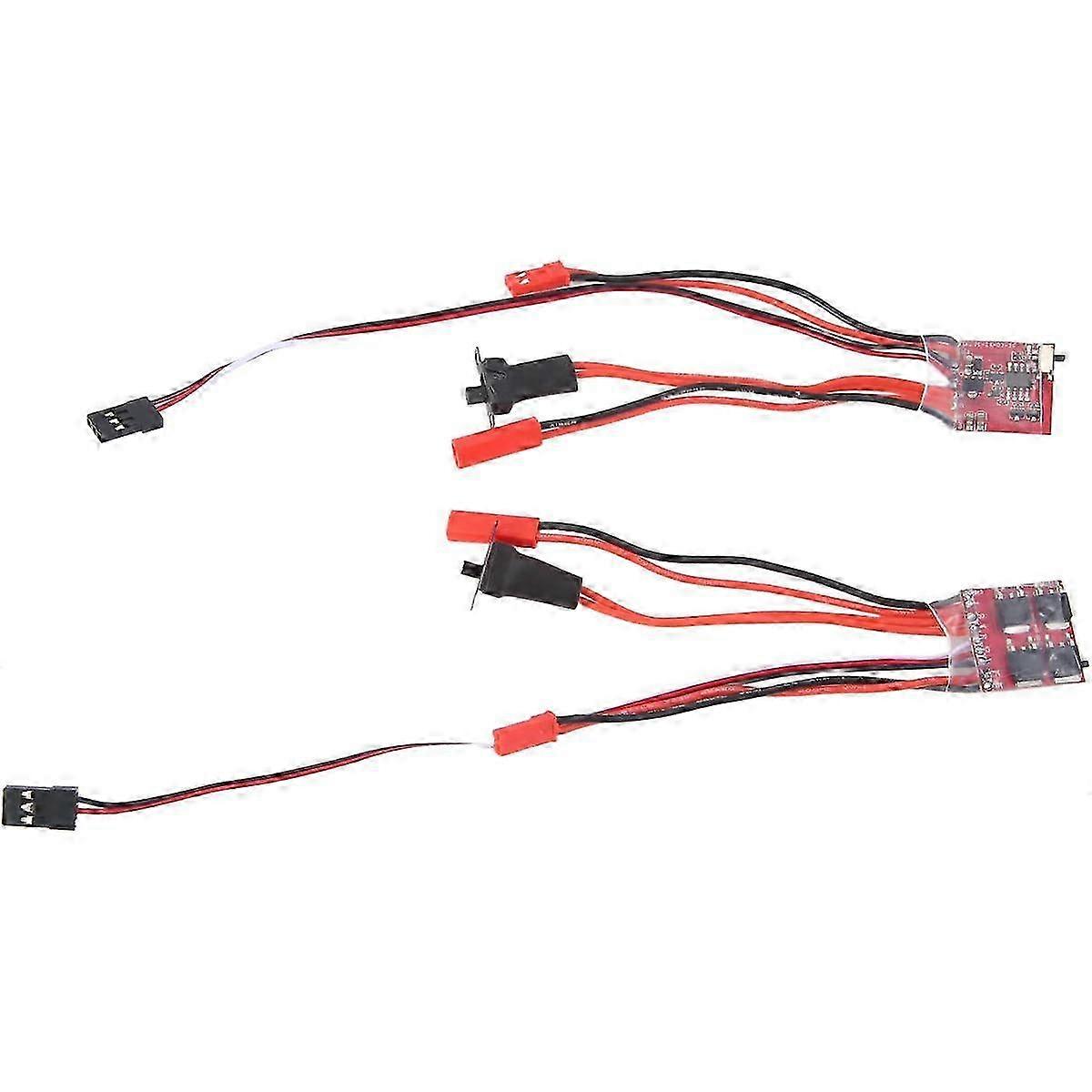 2PCS RC Car 30A ESC Forward Reverse Brush Brake Dual Way ESC Motor Speed Controller for 1/16 1/18 1/24 Car Boat Tank