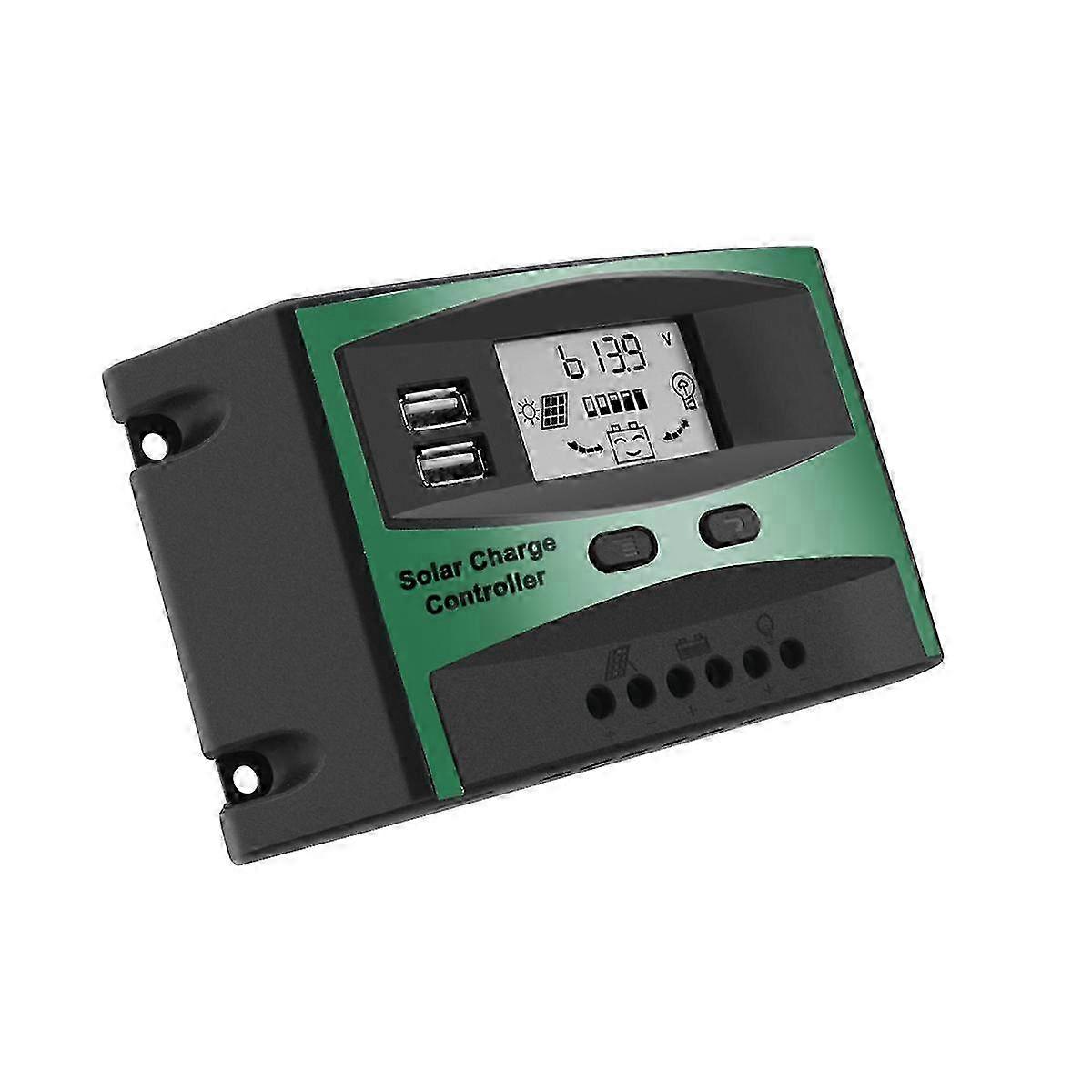 30A 12V 24V Solar Controller LCD Function Dual USB 5VDC Output Solar cells Panel Battery Charge Regulator