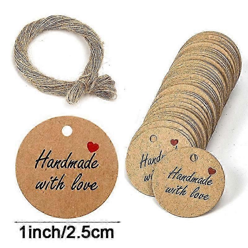 100pcs Paper Gift Tags with String for Thank You Presents