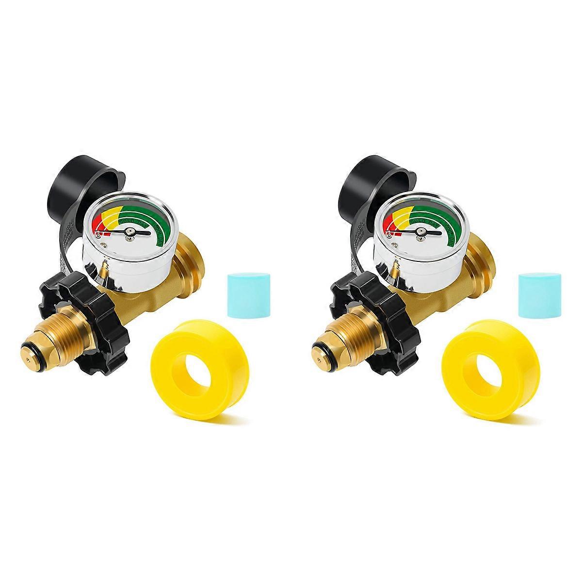 Propane Tank Gauge with POL Connection,for 5-100Lb Propane Tank, Stay Accurate At Different Temperat