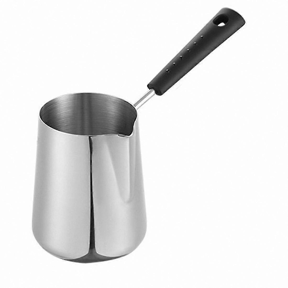 600ml Stainless Steel Butter Pot with Spout for Tea and Cooking Use