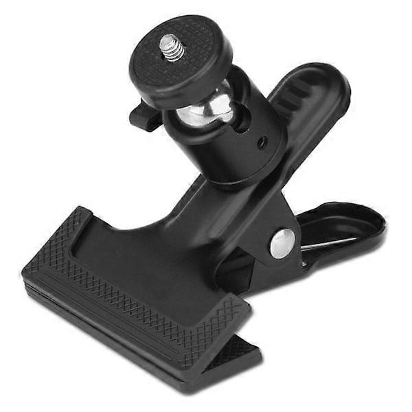Camera Clamp with Mini Ball Head Metal Clip Flash Mount Microphone Holder and Flash Shoe Adapter for Camera Webcam Flash Camera Mounting