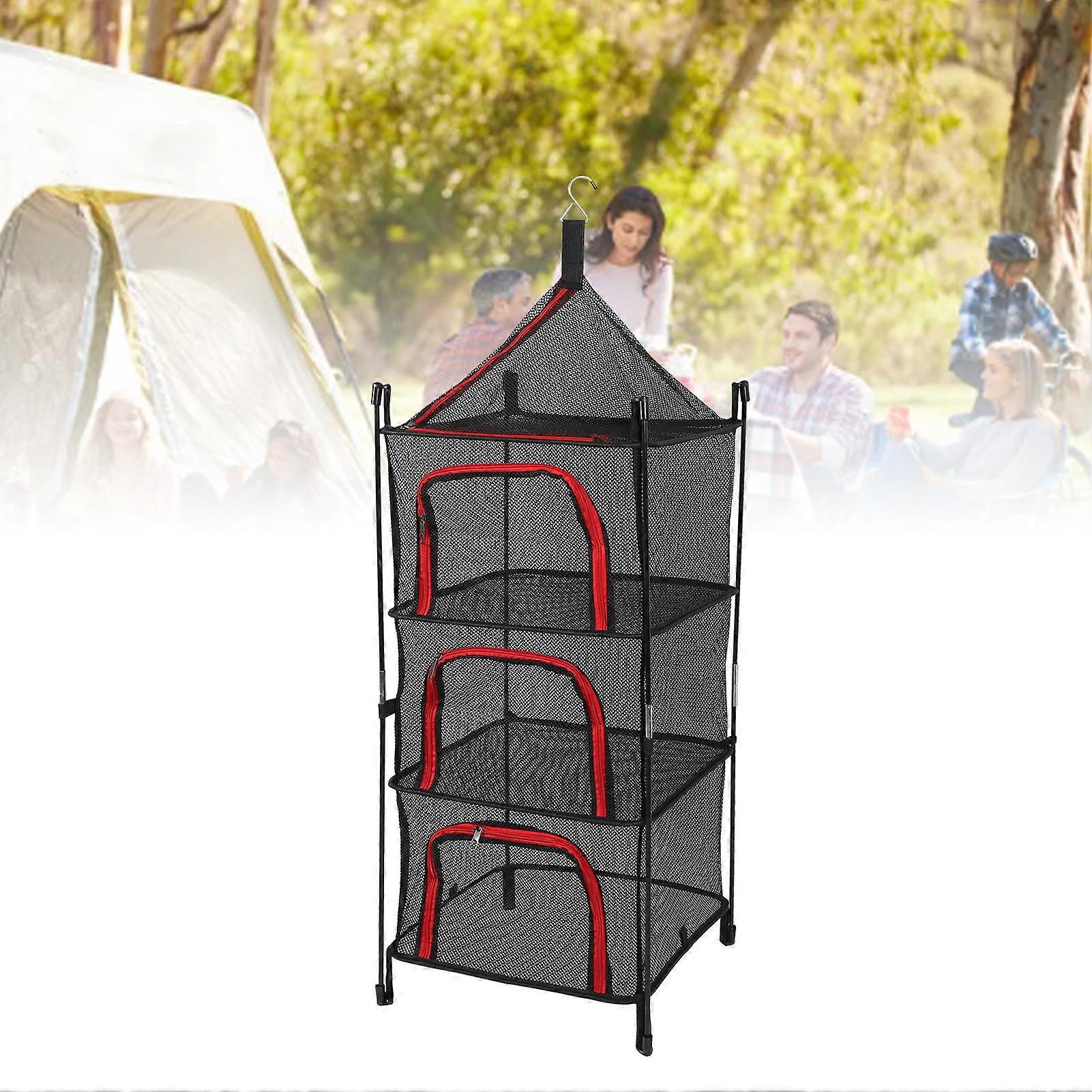 4-Layer Foldable Hanging Drying Mesh Net 39x90cm Thickened