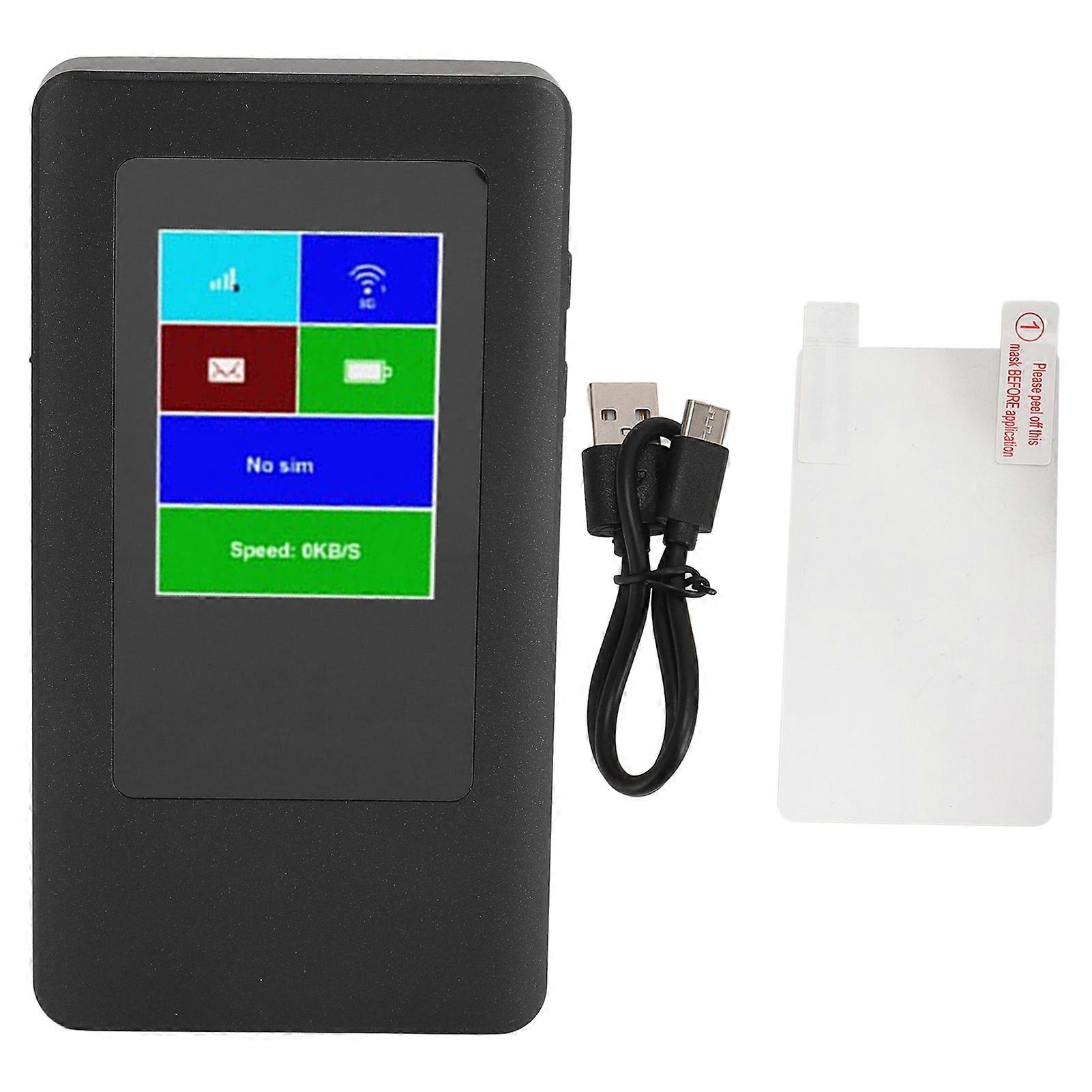 5G WiFi Mobile Hotspot with Color Screen, WiFi6, 16 Devices, 4400mAh Battery