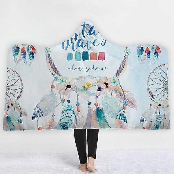 Hooded blanket, digital reactive printing, multi-purpose, comfortable and durable