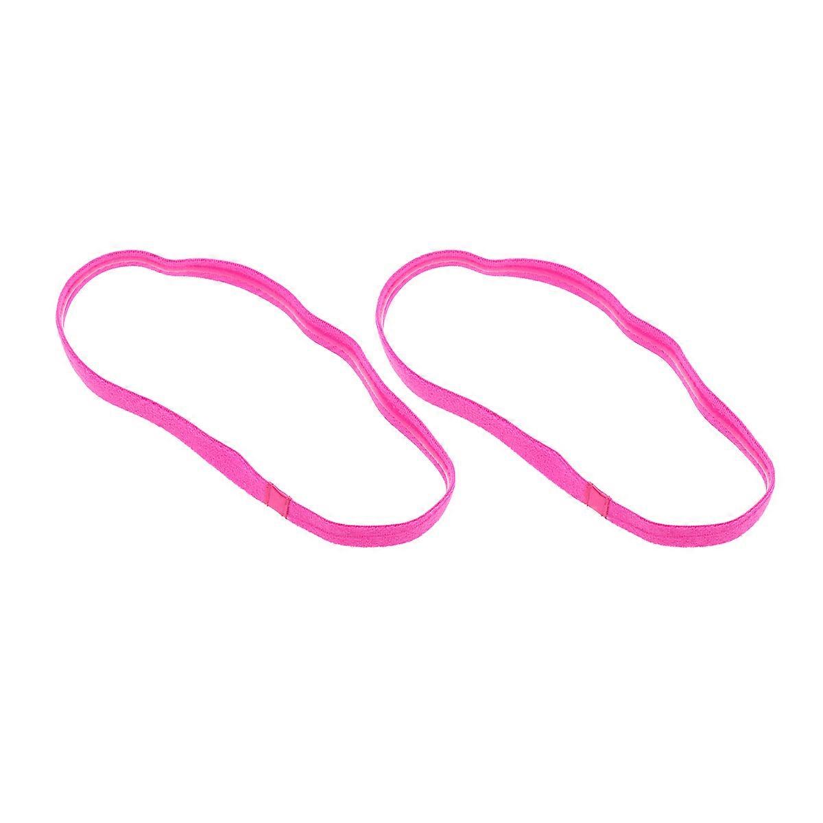 Elastic Headband For Unisex Exercise Use In Rosy Color Non-Slip Hair Accessories