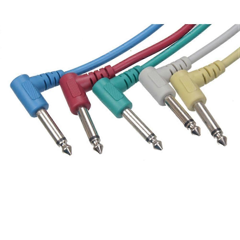 Short Guitar Cable Pedal Cable Cord Copper Guitarists Connectors 30cm 6Set