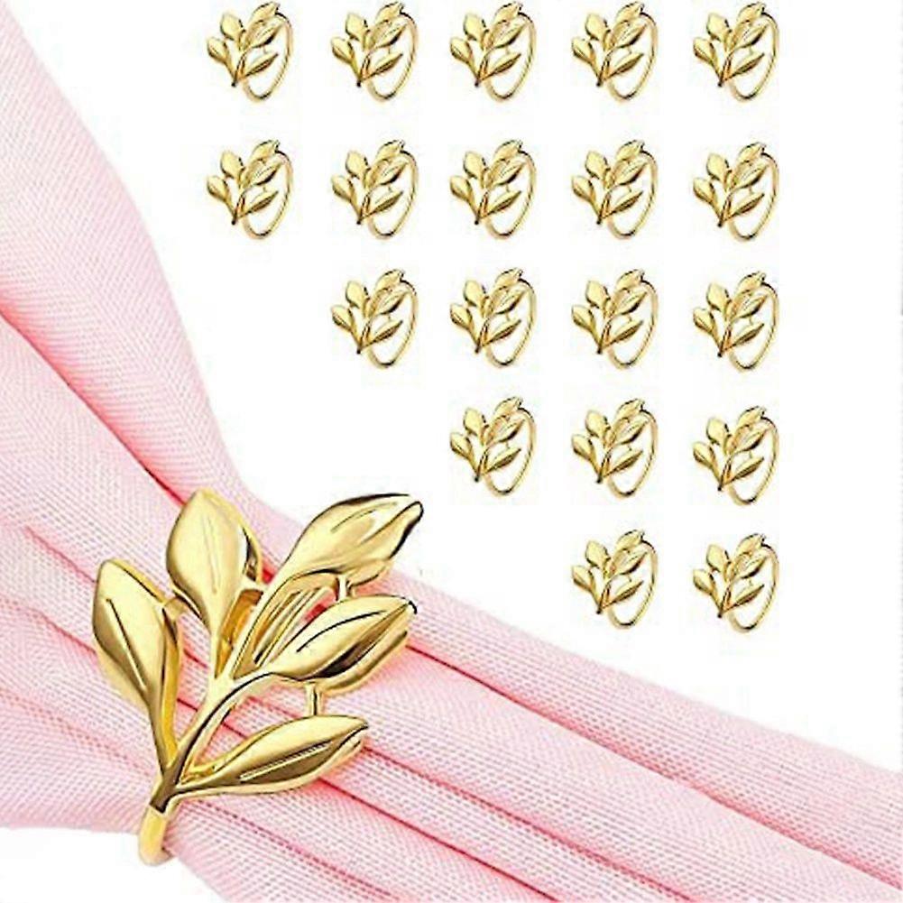 20Pcs Napkin Rings - Gold Napkin Ring for Table Napkins - Napkin Rings Napkin Rings for Party
