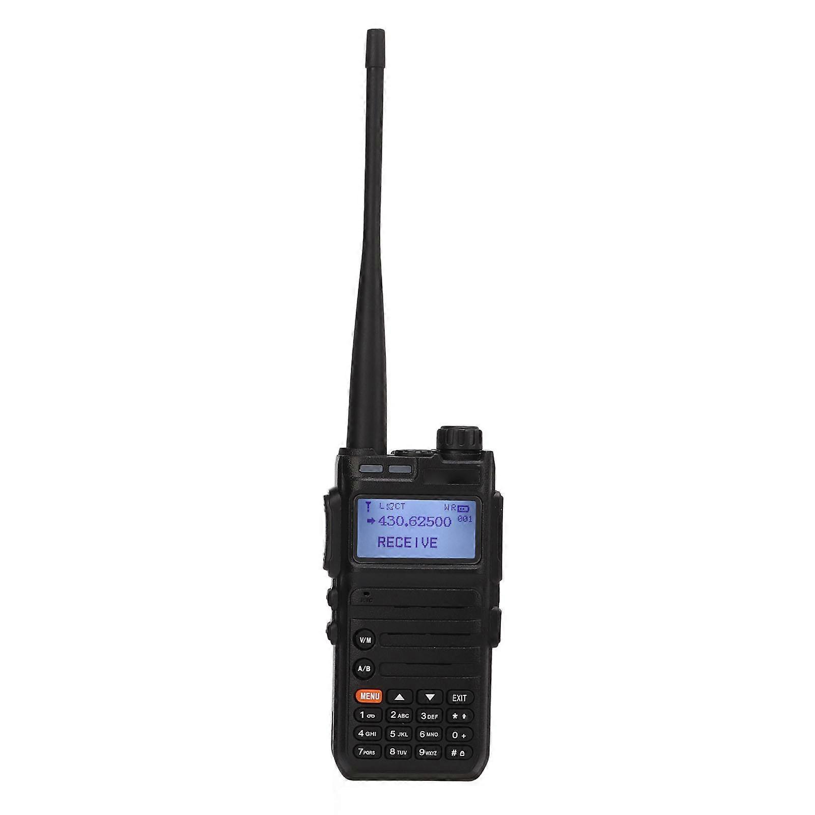 Walkie Talkies Dual Band VHF UHF Two Way Radio SOS Emergency Calling with Charging Bracket AC110V US Plug 