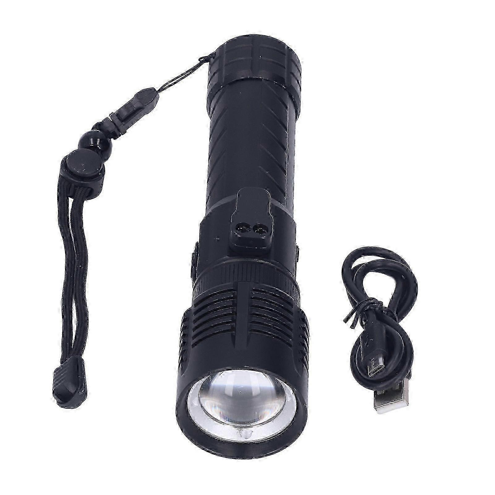 USB Rechargeable Weatherproof Flashlight with 3 Modes