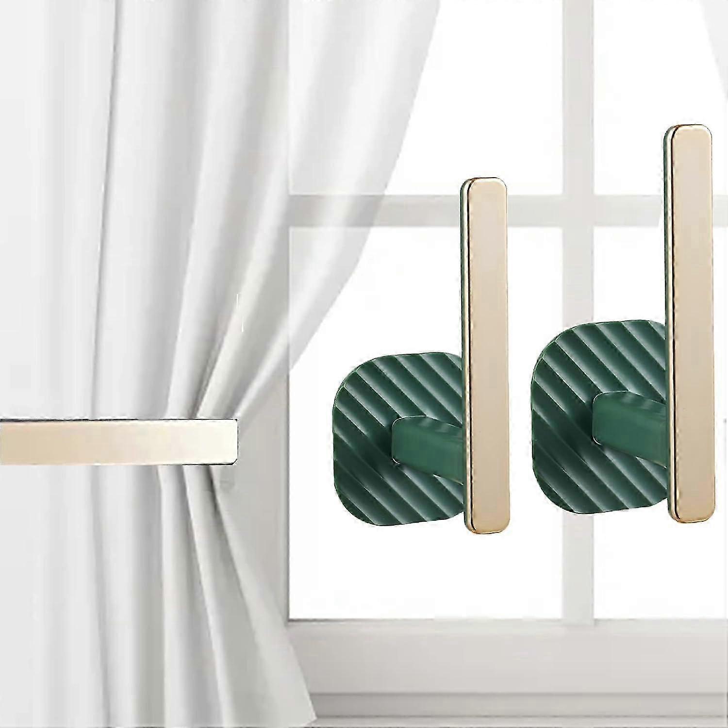 Curtain Holders Self Adhesive Curtain Holdbacks, L Shaped Curtain Tiebacks Curtain Hooks for Drapes Nordic Style Curtain Ties for Wall, Tie Backs for