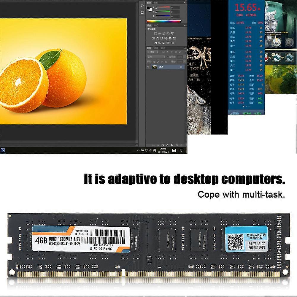 4GB DDR3L 1600MHz 240Pin Desktop Memory Module for JUHOR