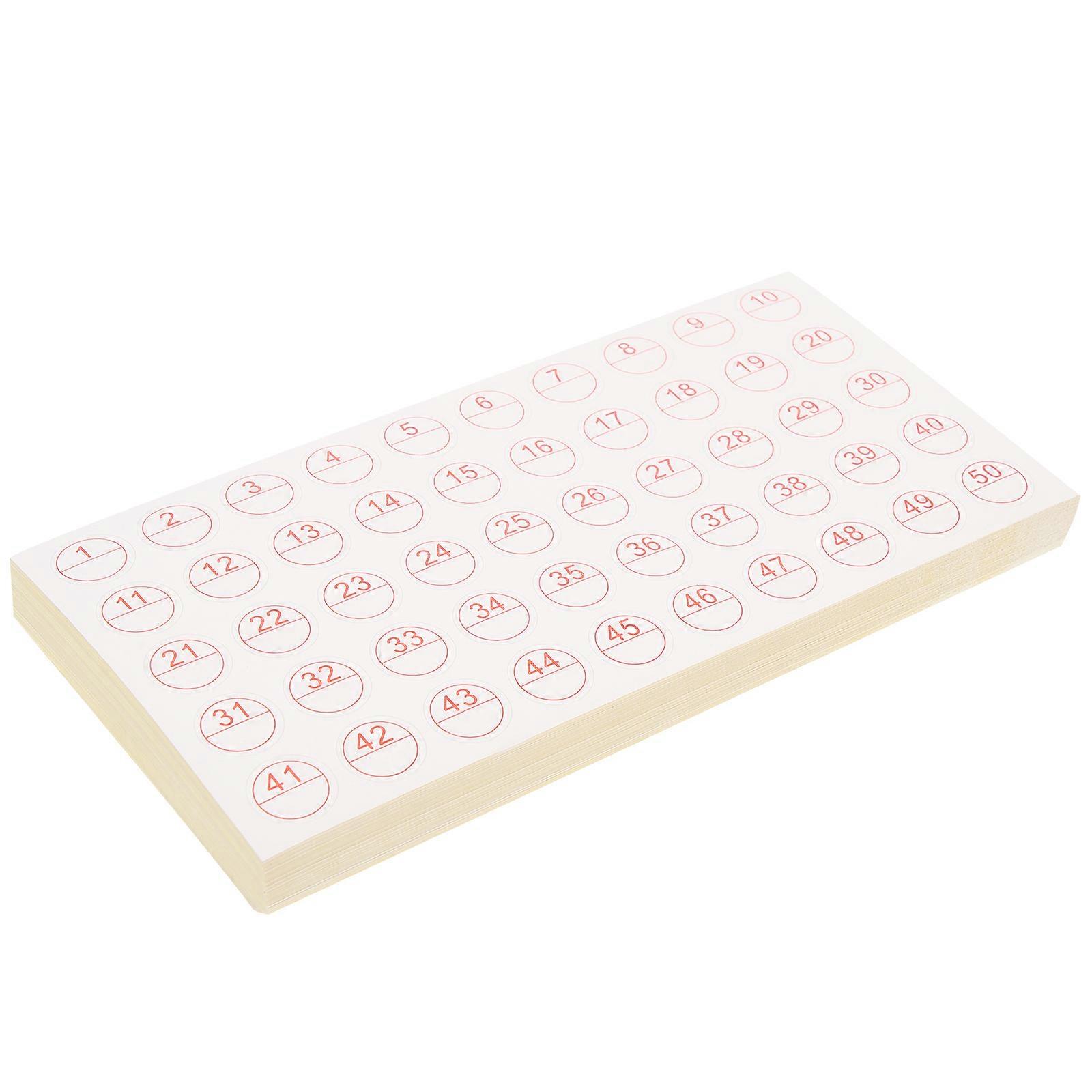 White Label Stickers for Decoration Self-Adhesive 50 Sheets Storage Box