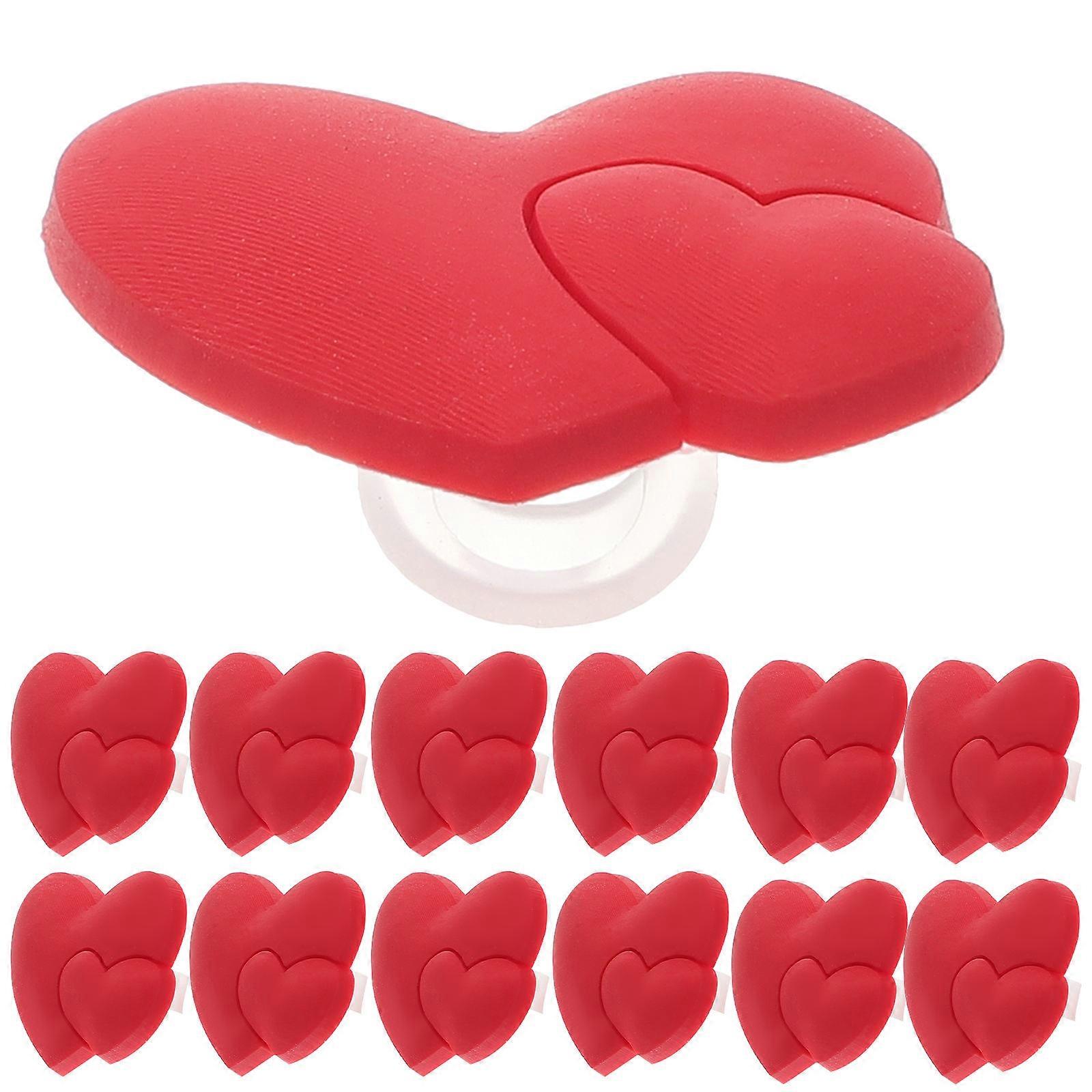 Heart Straw Decoration Red Cartoon Design for Party 60Pcs Pack