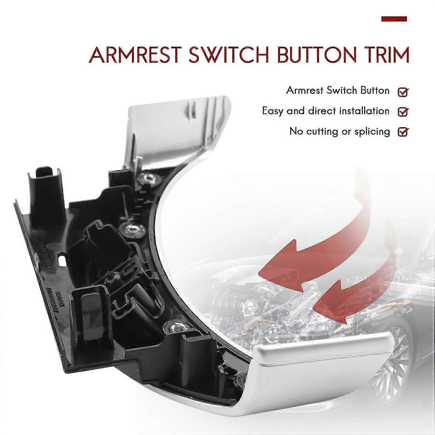 ABS+PC Center Console Armrest Switch Button Trim Cover