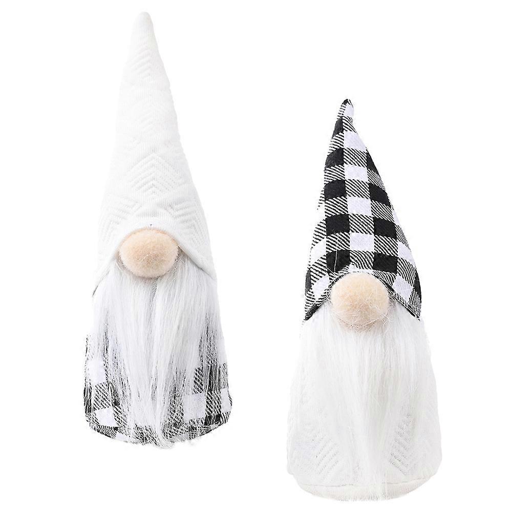Xmas Gnome Plush Doll for Decoration 2Pcs Christmas Doll Assorted