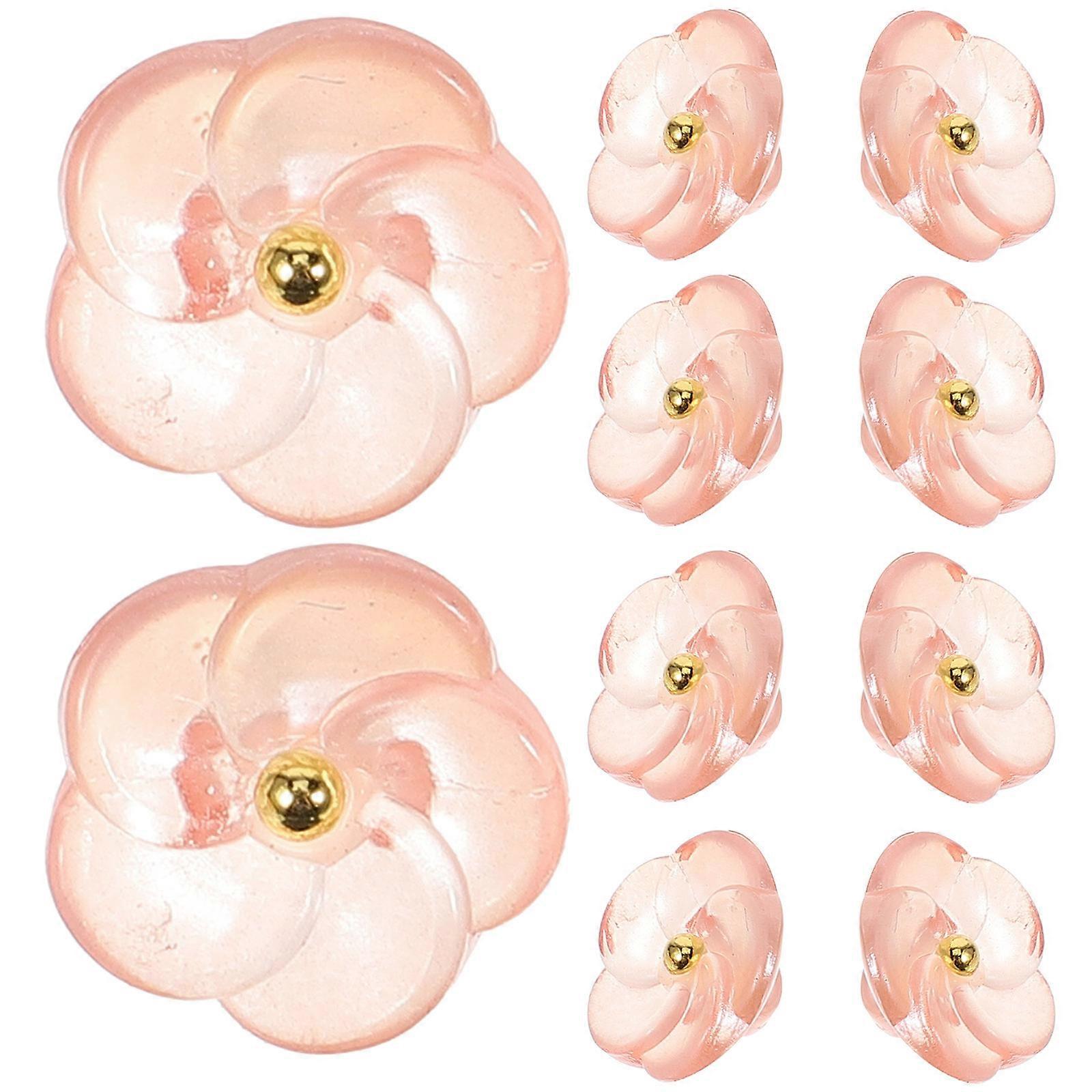 Flower Buttons Plastic Buttons for Clothing Sewing 100Pcs Durable Material