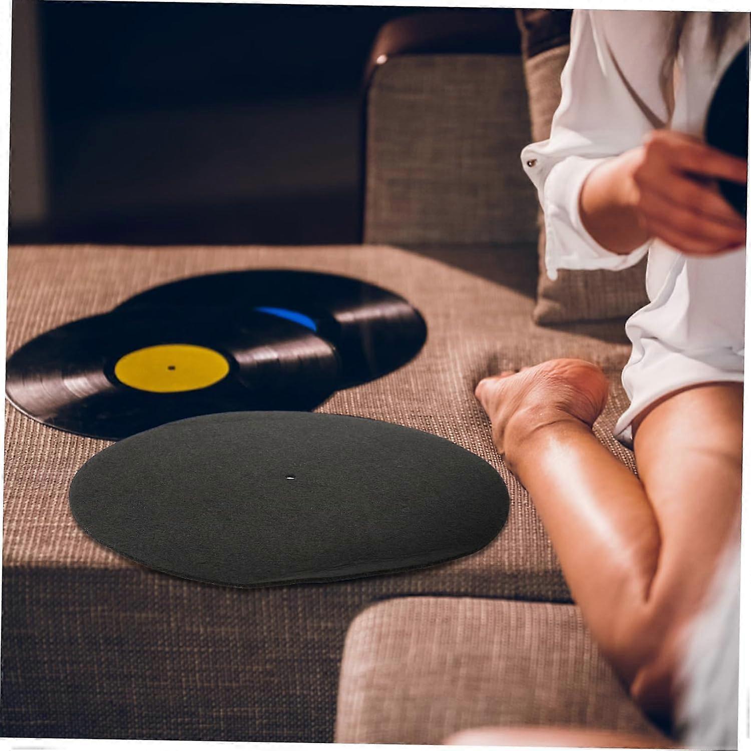 Felt Record Player Mat Static Turntable Slipmat Enhances Sound Quality, Vinyl Protection, Compatible With All Turntables