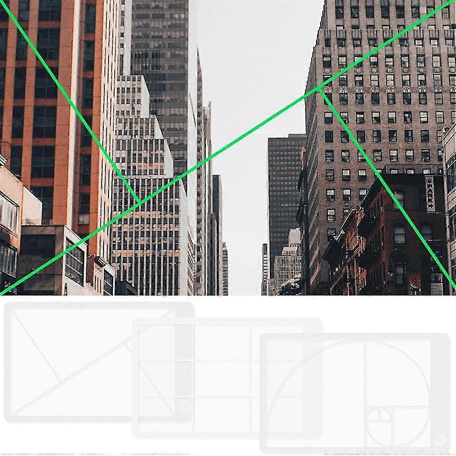 3 pieces of viewfinders Fibonacci Composition View Finder