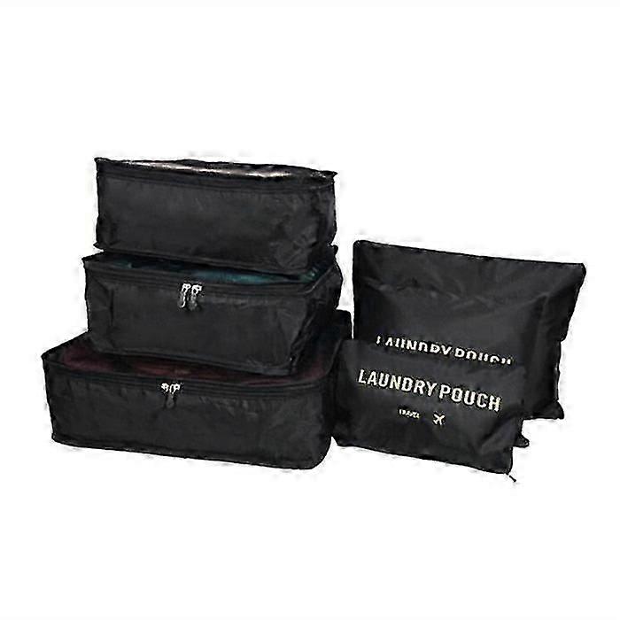 6Pcs Travel Storage Bag Set For Clothes Tidy Organizer Wardrobe Suitcase Pouch Unisex Multifunction Packing Cube Bag Travel Kit