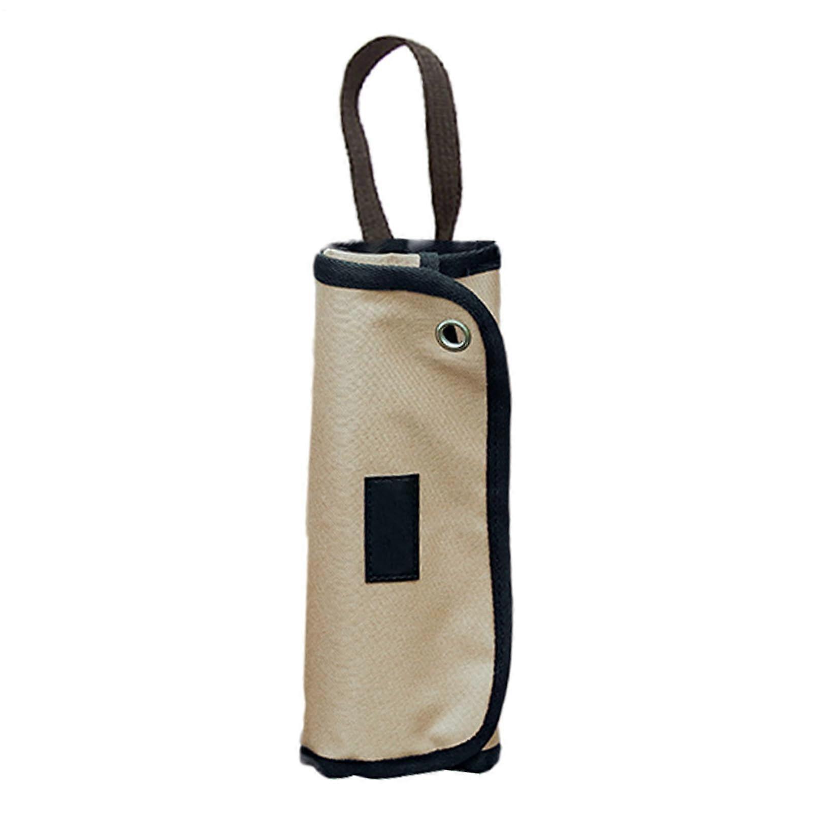 Camping Cutlery Roll Bag Waxed Canvas 12Slot Utensil Roll MultiPurpose Pouch For Forks Spoons Chopsticks