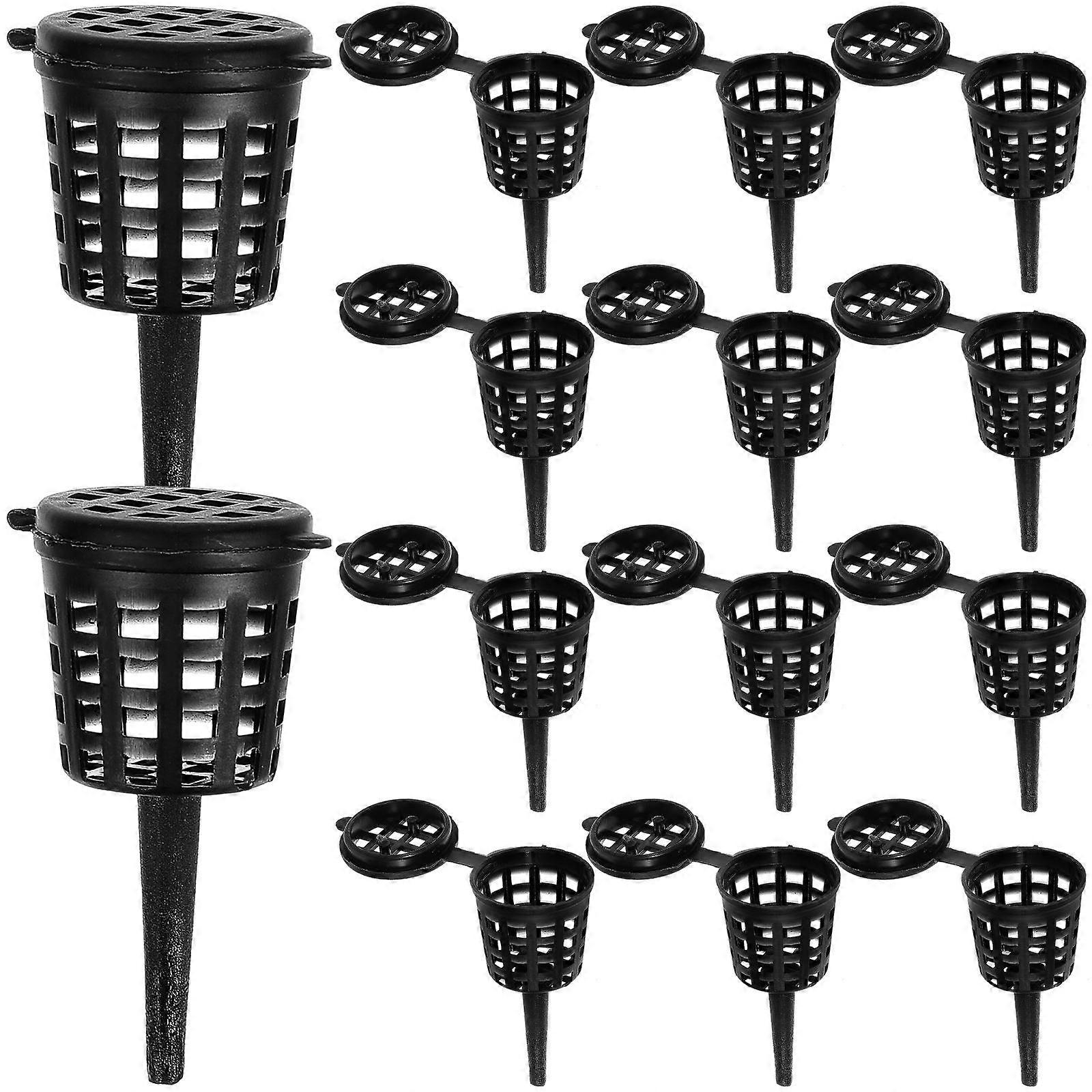 50Set Bonsai Container Fertilizer Baskets With Lid For Garden Home Farm 5x2cm Rectangular Prevent Fertilizer Theft