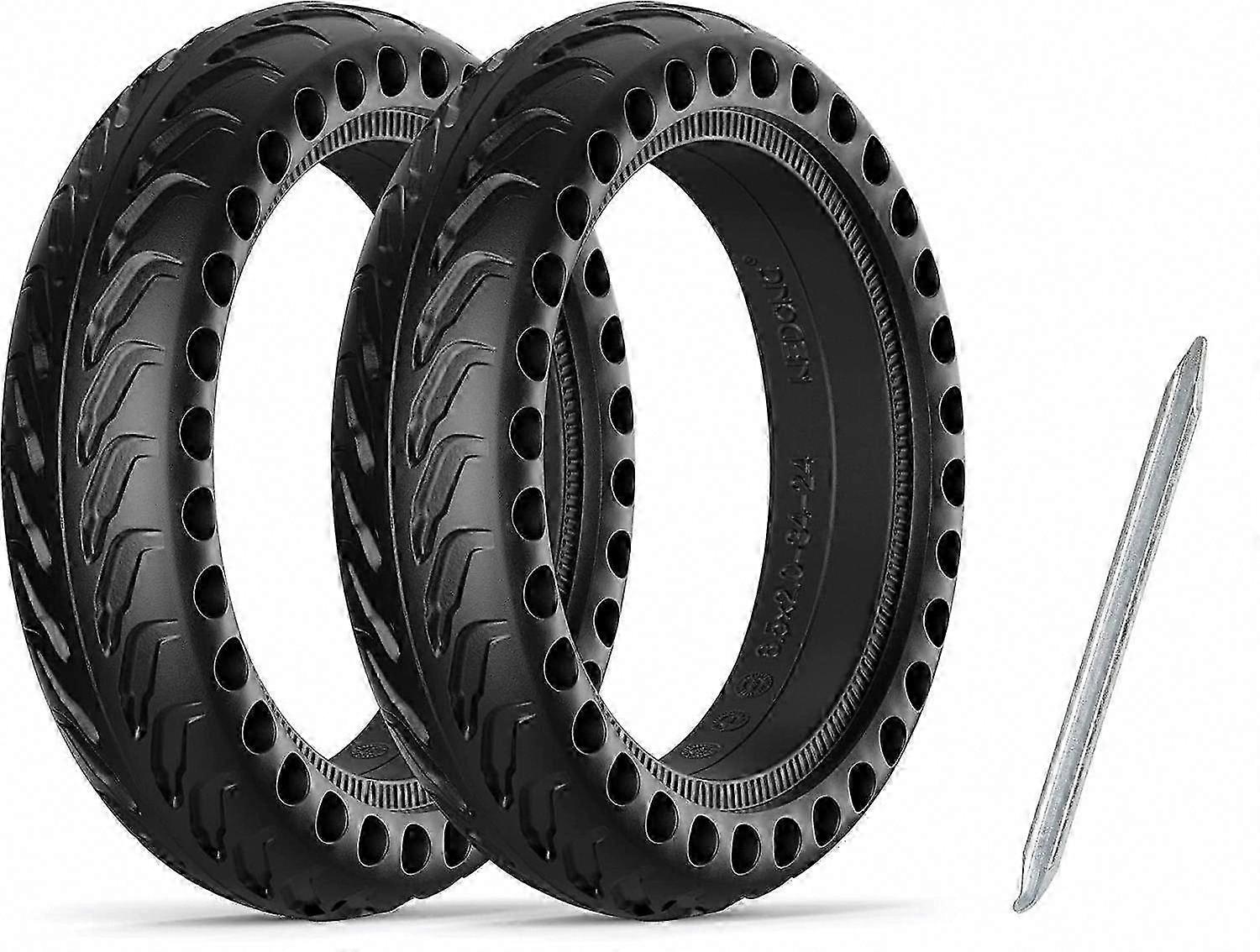 2 Puncture-Free Tires 8.5" Honeycomb for  M365 Scooter + 1 Tool