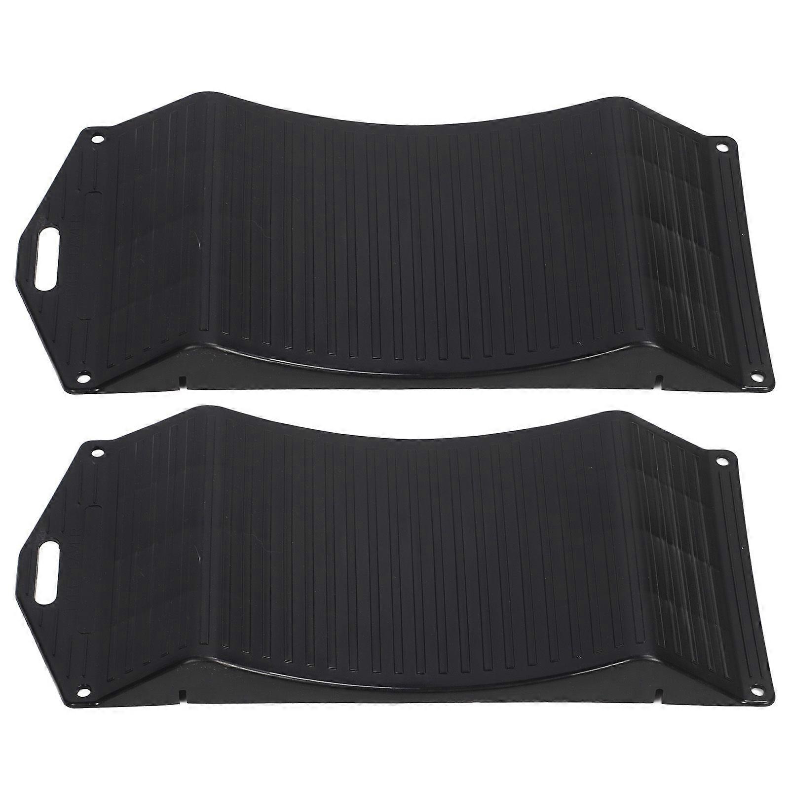 2PCS Tire Saver Ramps Heavy Duty Powerful Load Bearing Capacity Slip Resistant for Car Truck SUV RV Trailer Camper 18P: 44.4x19.5x3.5cm/17.48x7.67x1.3